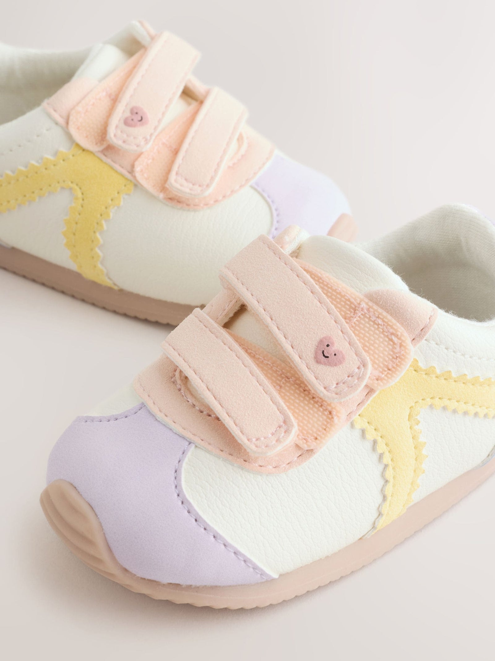 Multi Pastel Baby Touch Fastening Trainers (0-24mths)
