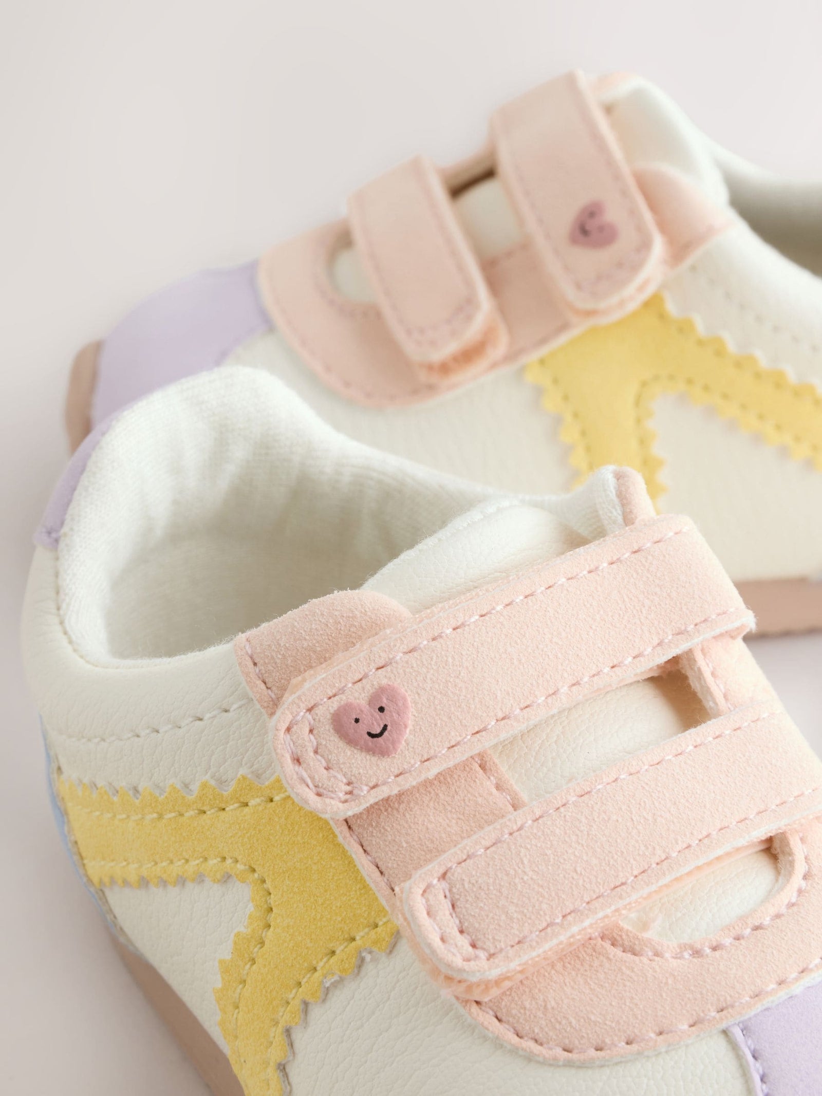 Multi Pastel Baby Touch Fastening Trainers (0-24mths)