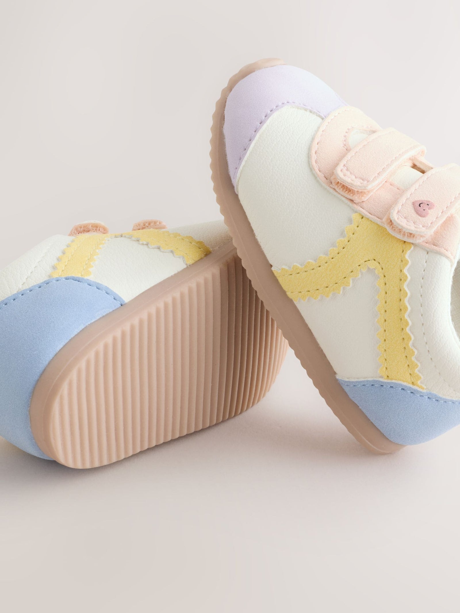 Multi Pastel Baby Touch Fastening Trainers (0-24mths)