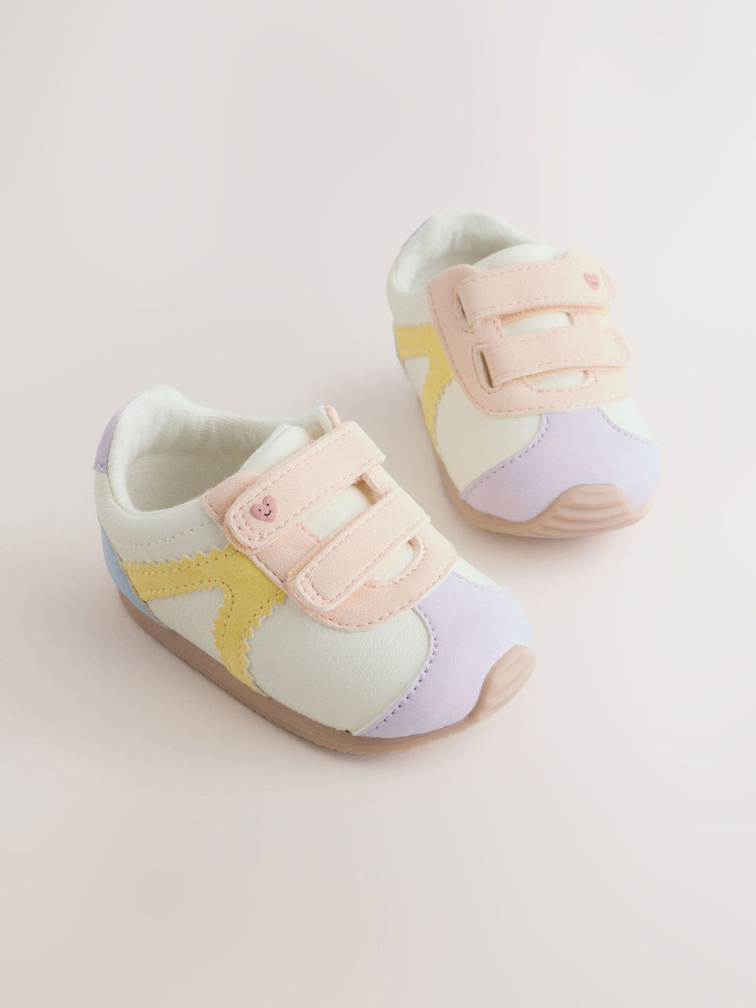 Multi Pastel Baby Touch Fastening Trainers (0-24mths)