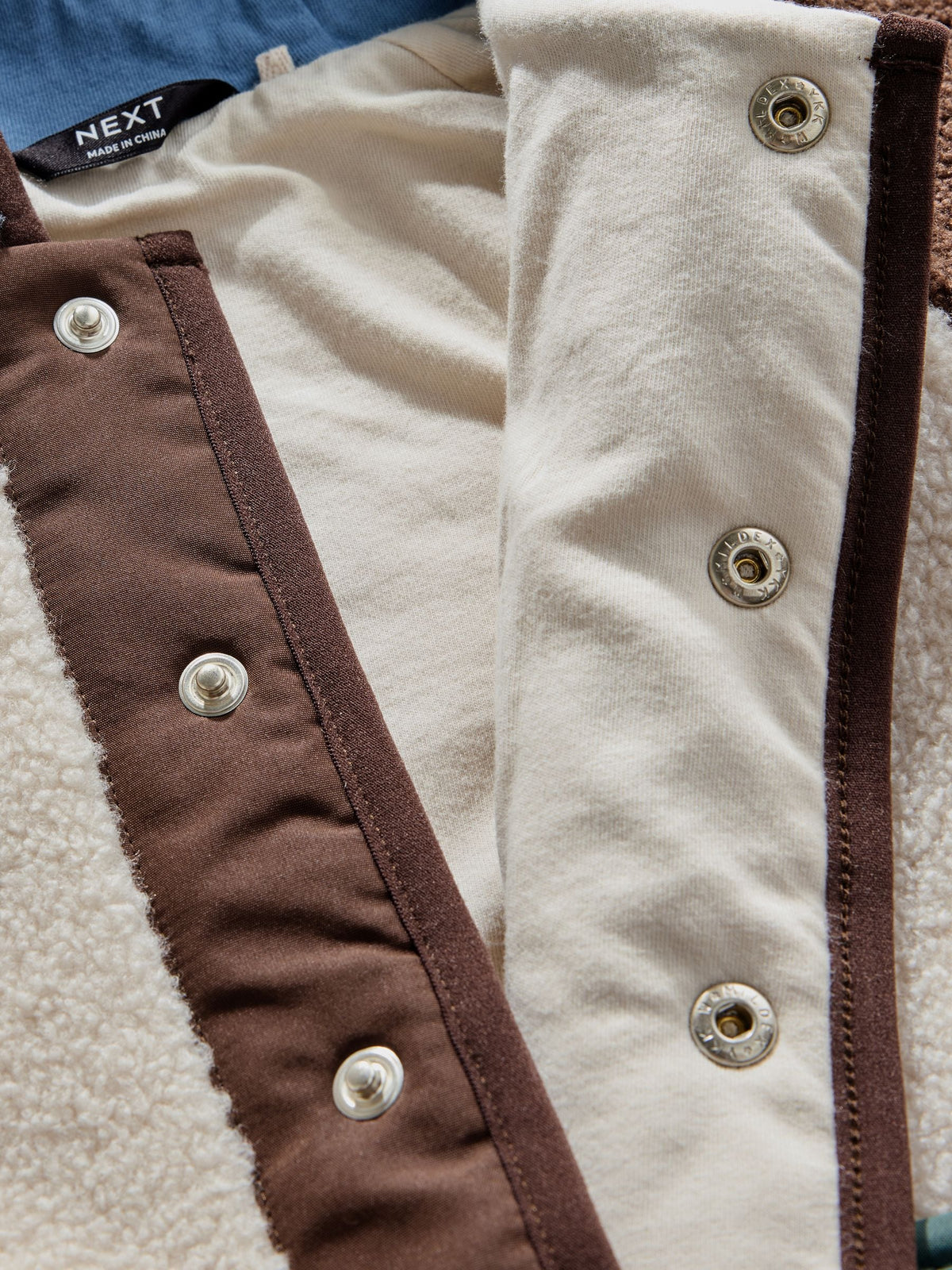 Neutral/Tan Colourblock Hooded Fleece (3mths-7yrs)