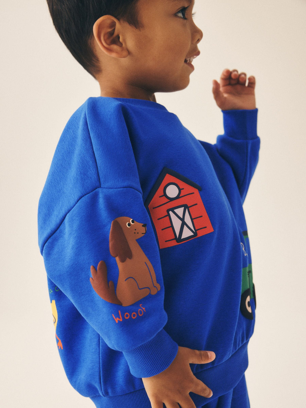 Dark Blue Crew Neck Joggers Set (3mths-7yrs)