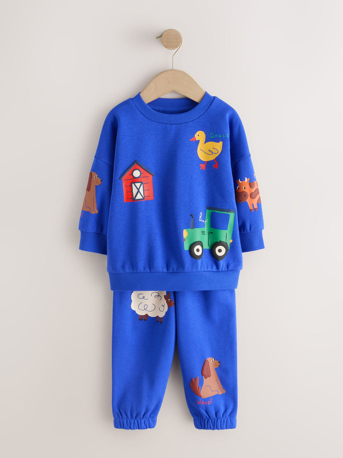 Dark Blue Crew Neck Joggers Set (3mths-7yrs)