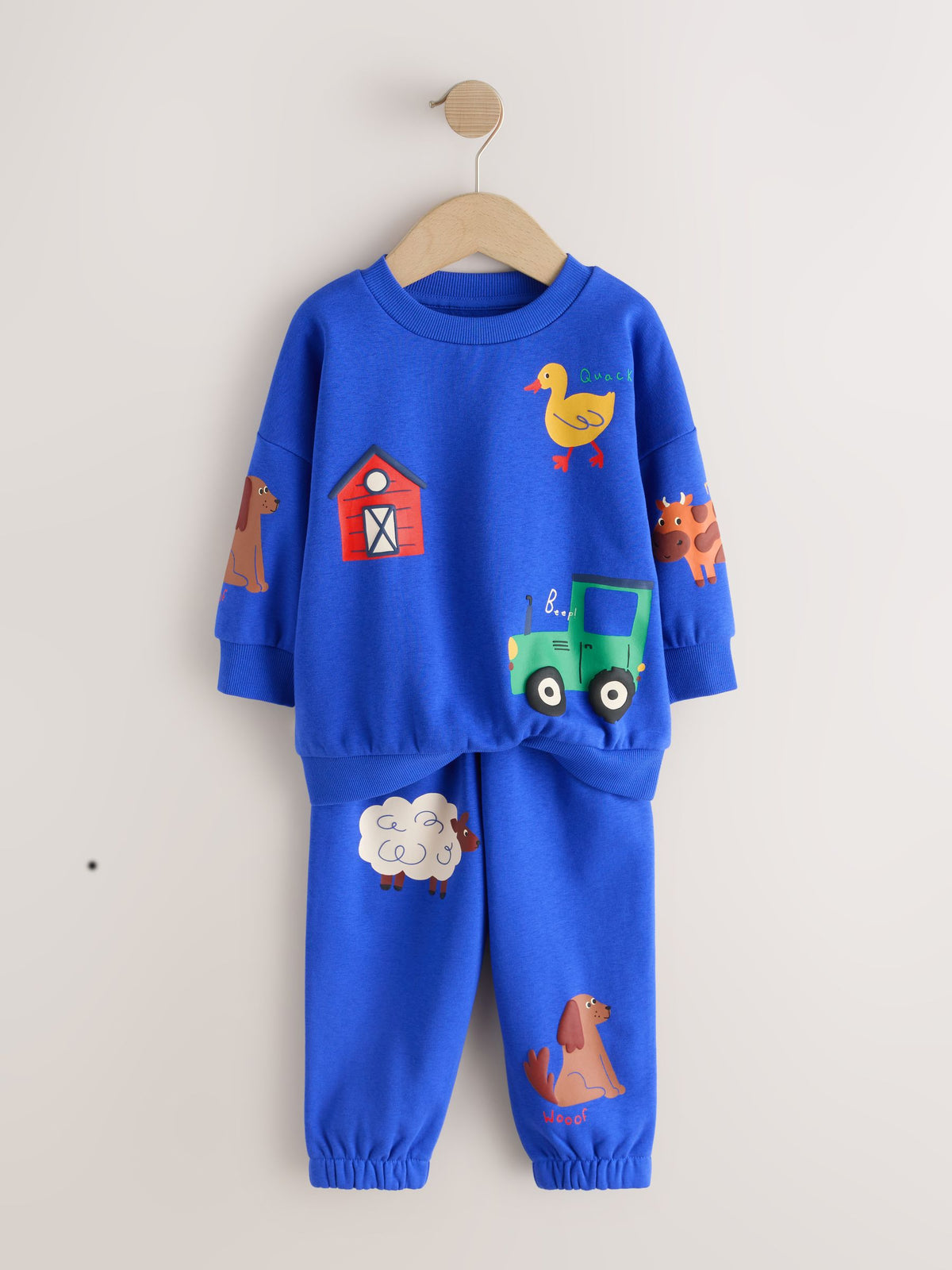 Dark Blue Crew Neck Joggers Set (3mths-7yrs)