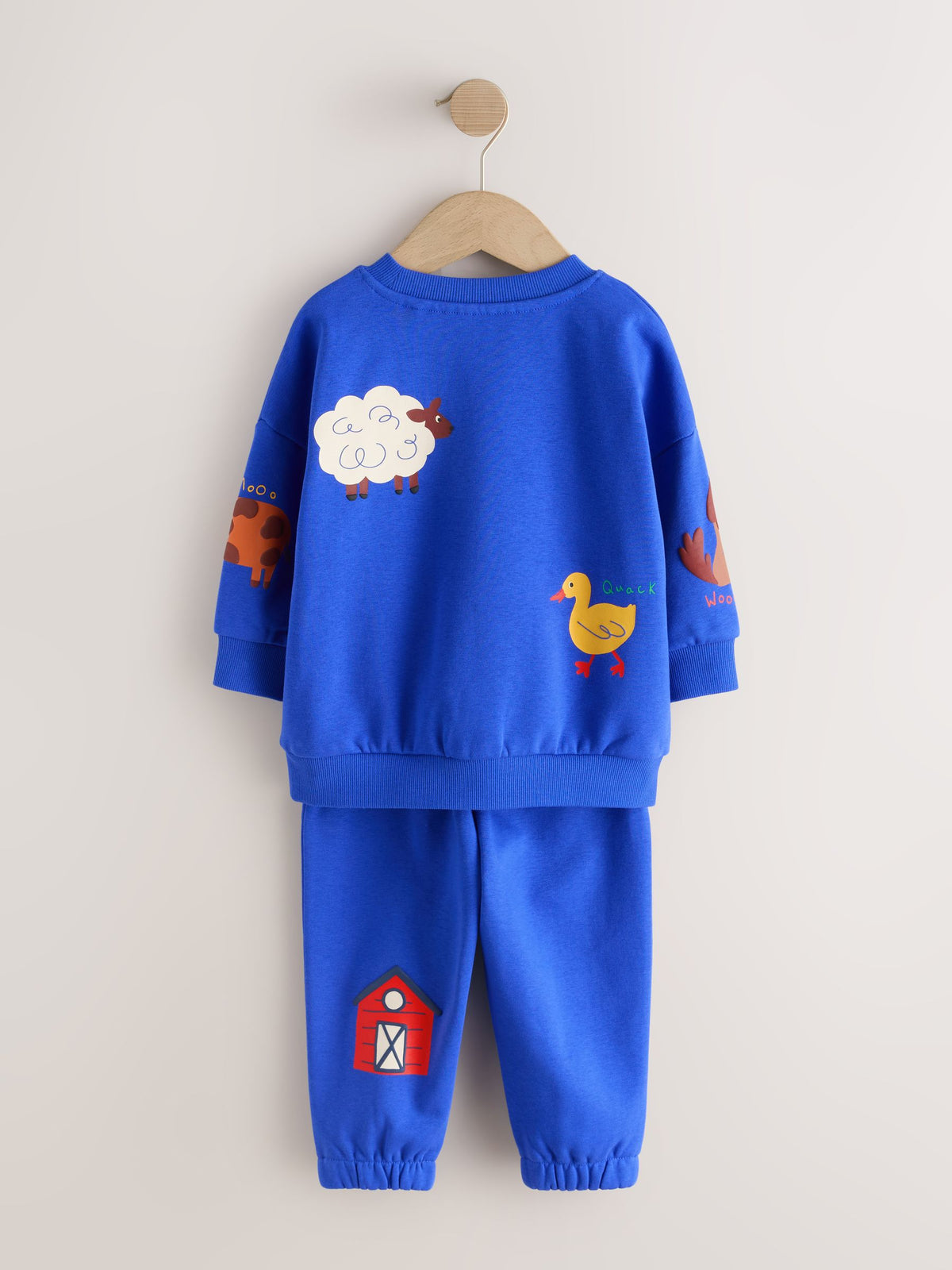 Dark Blue Crew Neck Joggers Set (3mths-7yrs)