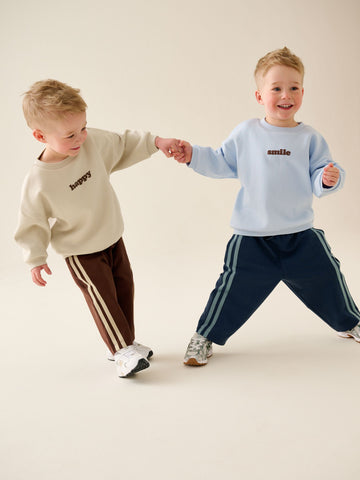 Multi Crew Neck Joggers Set 4 Piece (3mths-7yrs)
