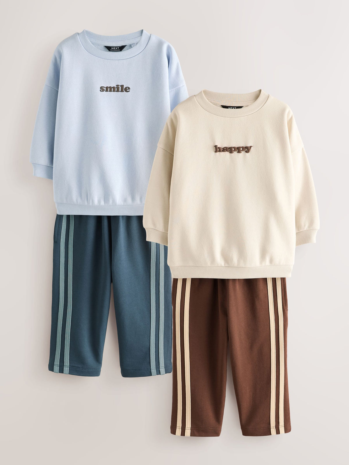 Multi Crew Neck Joggers Set 4 Piece (3mths-7yrs)