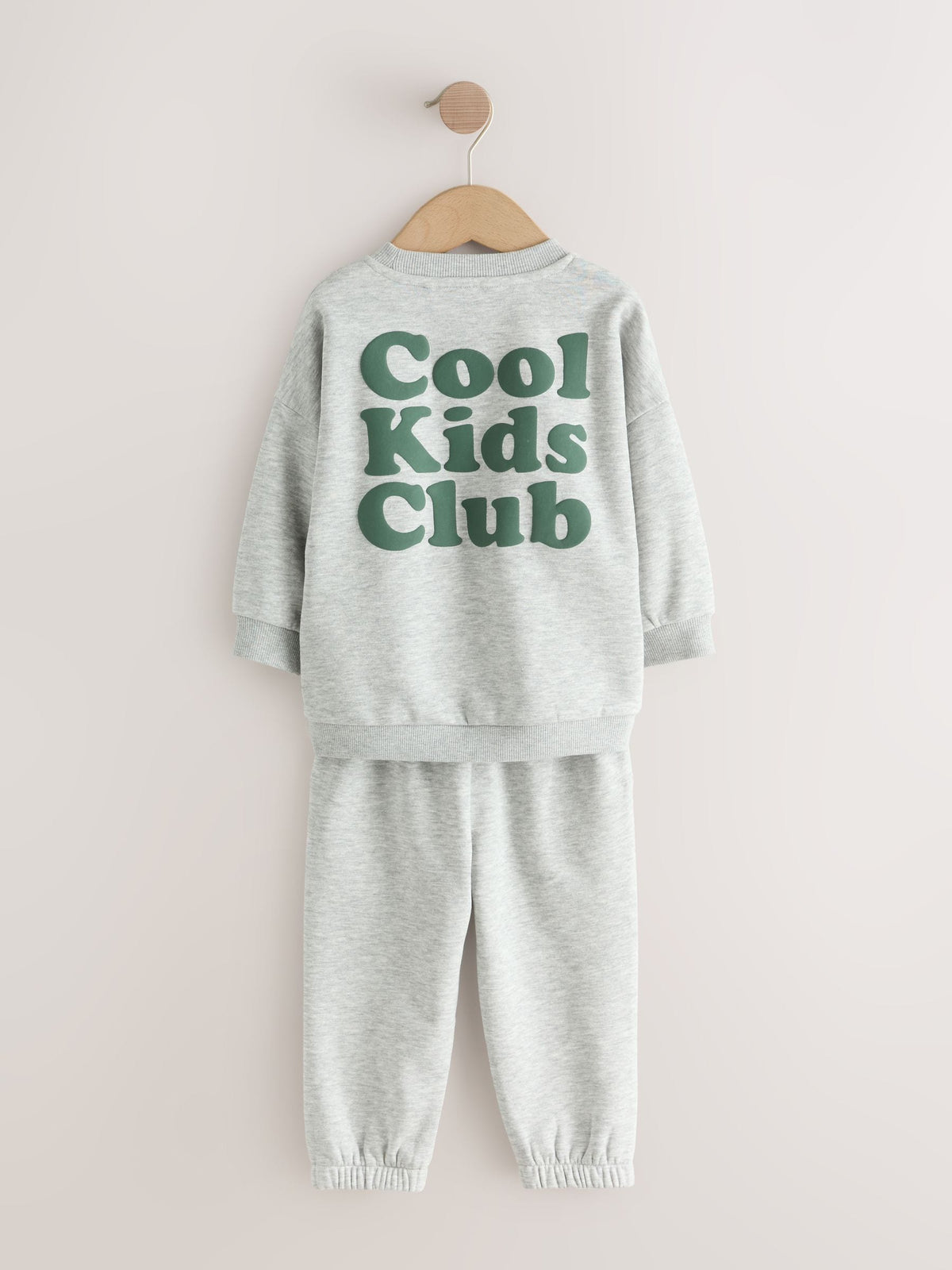 Grey Back Print Crew Neck Joggers Set 4 Piece (3mths-7yrs)