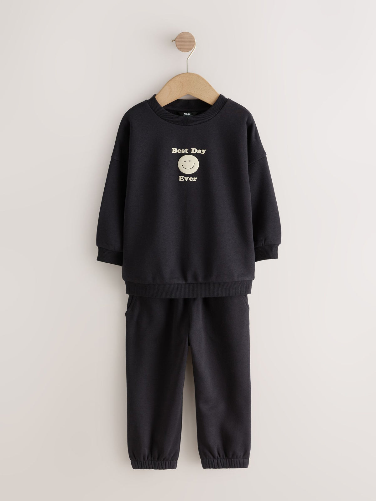 Grey Back Print Crew Neck Joggers Set 4 Piece (3mths-7yrs)