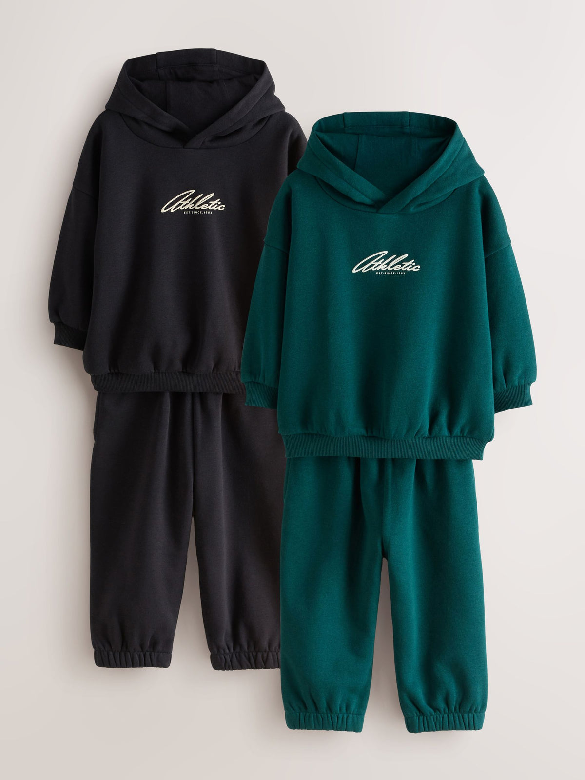 Green/Black Hoody Sweat Top and Jogger Set 4  Peice (3mths-7yrs)