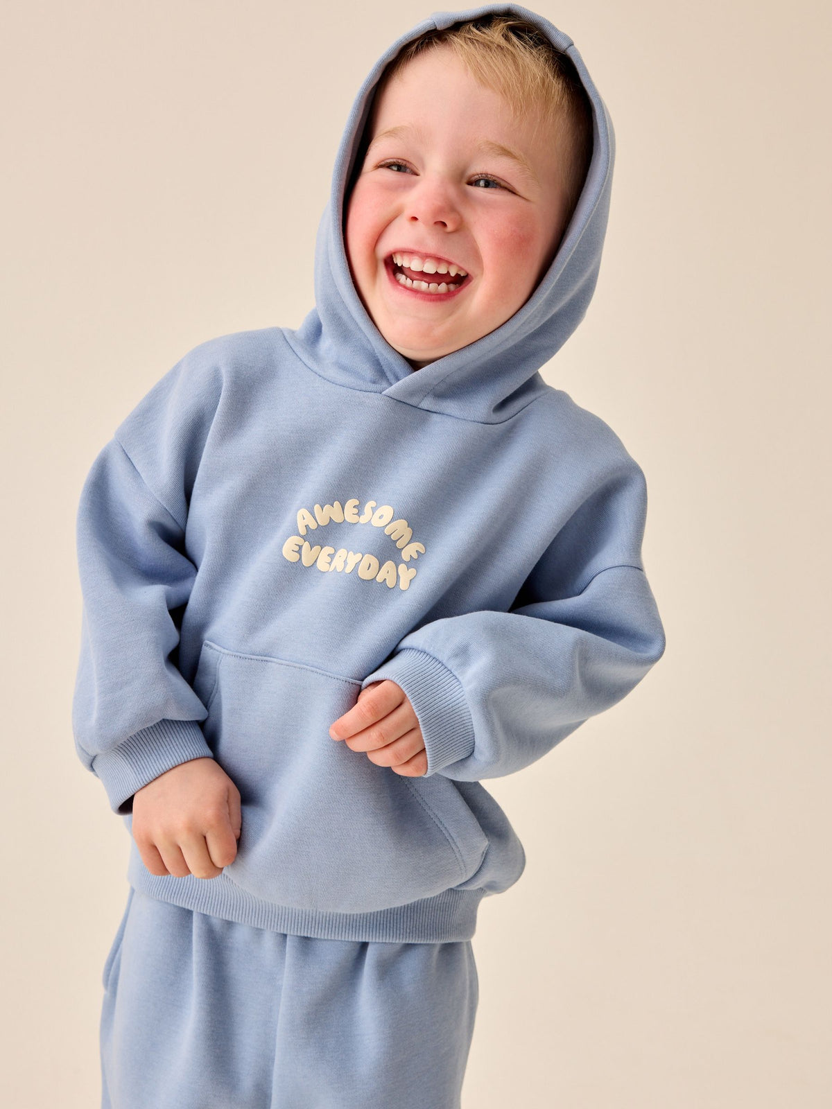 Blue Back Print Hoodie and Joggers Set (3mths-7yrs)