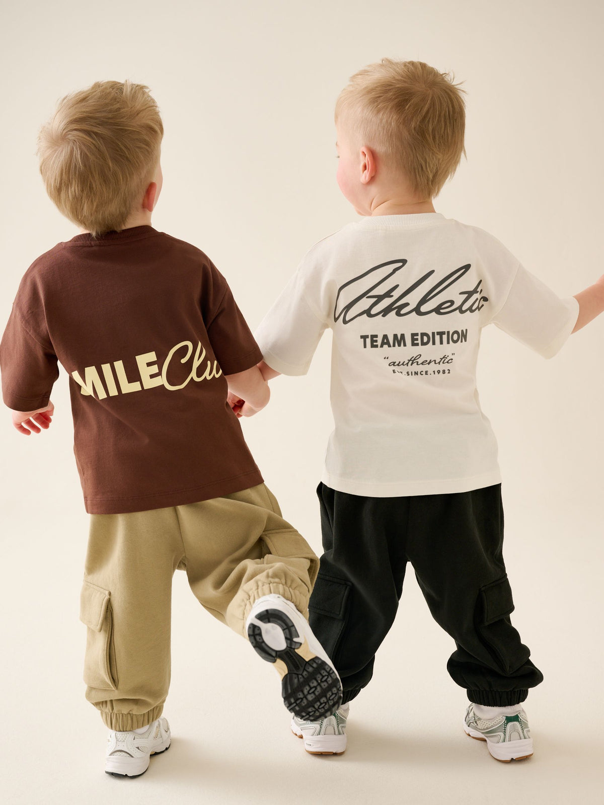 Brown/Cream T-Shirt & Joggers Set 4 Peice (3mths-7yrs)