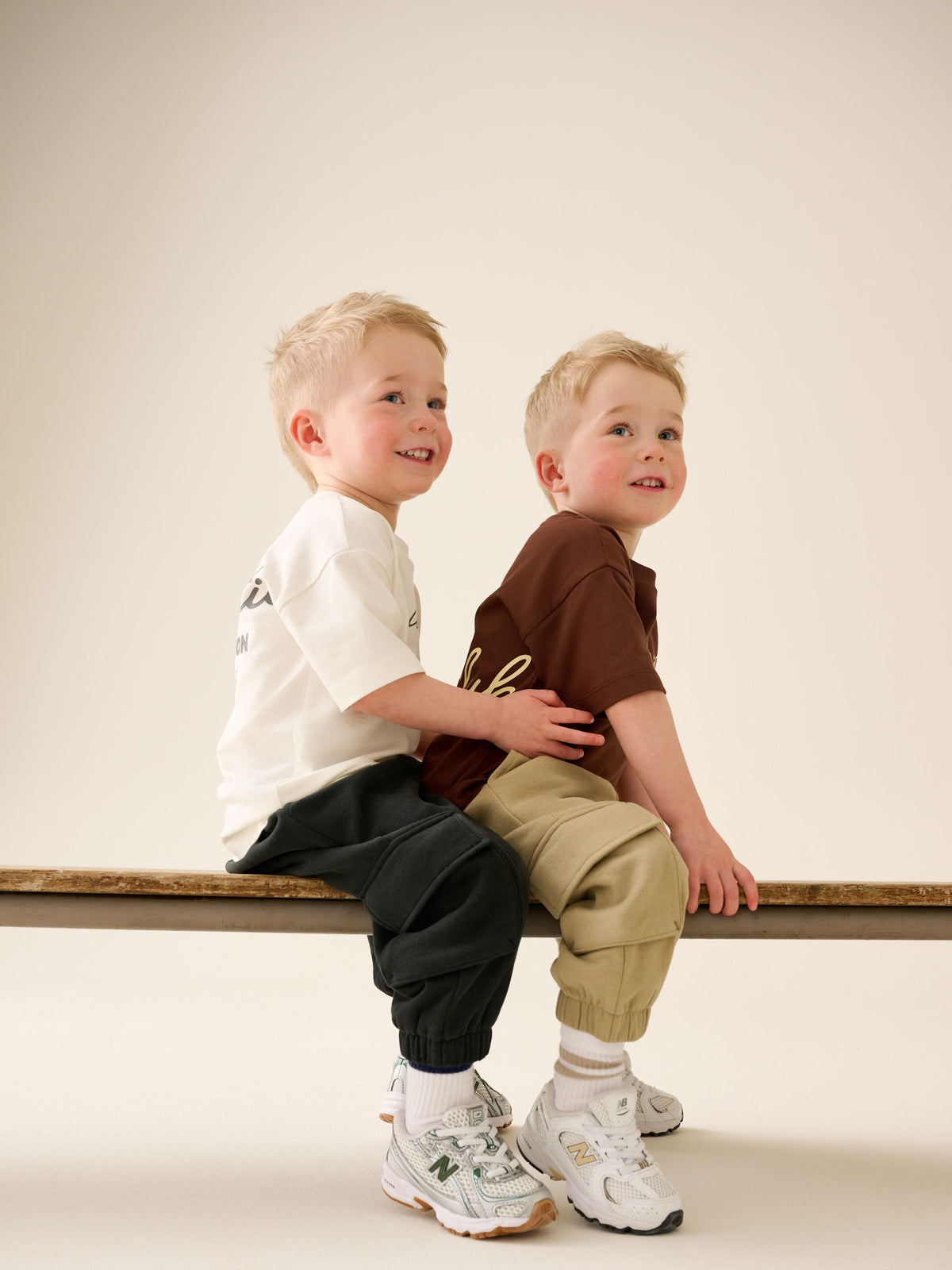 Brown/Cream T-Shirt & Joggers Set 4 Peice (3mths-7yrs)