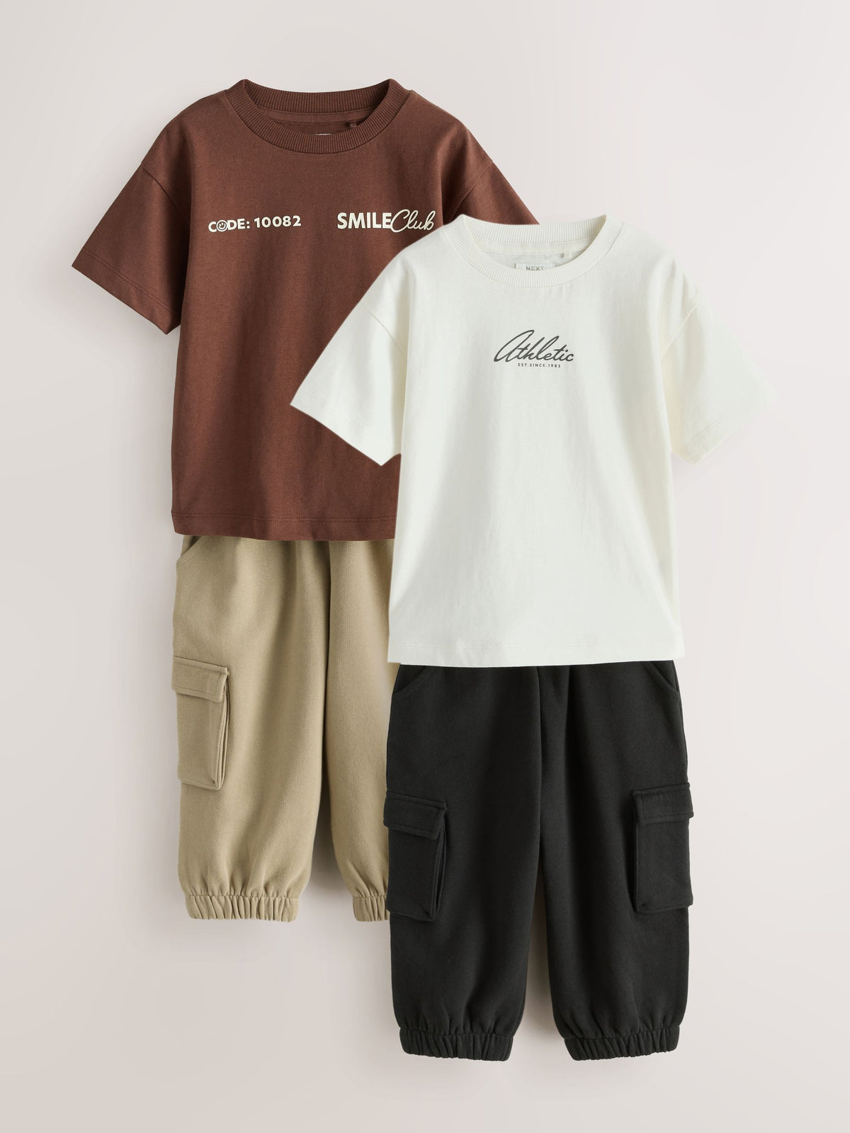 Brown/Cream T-Shirt & Joggers Set 4 Peice (3mths-7yrs)