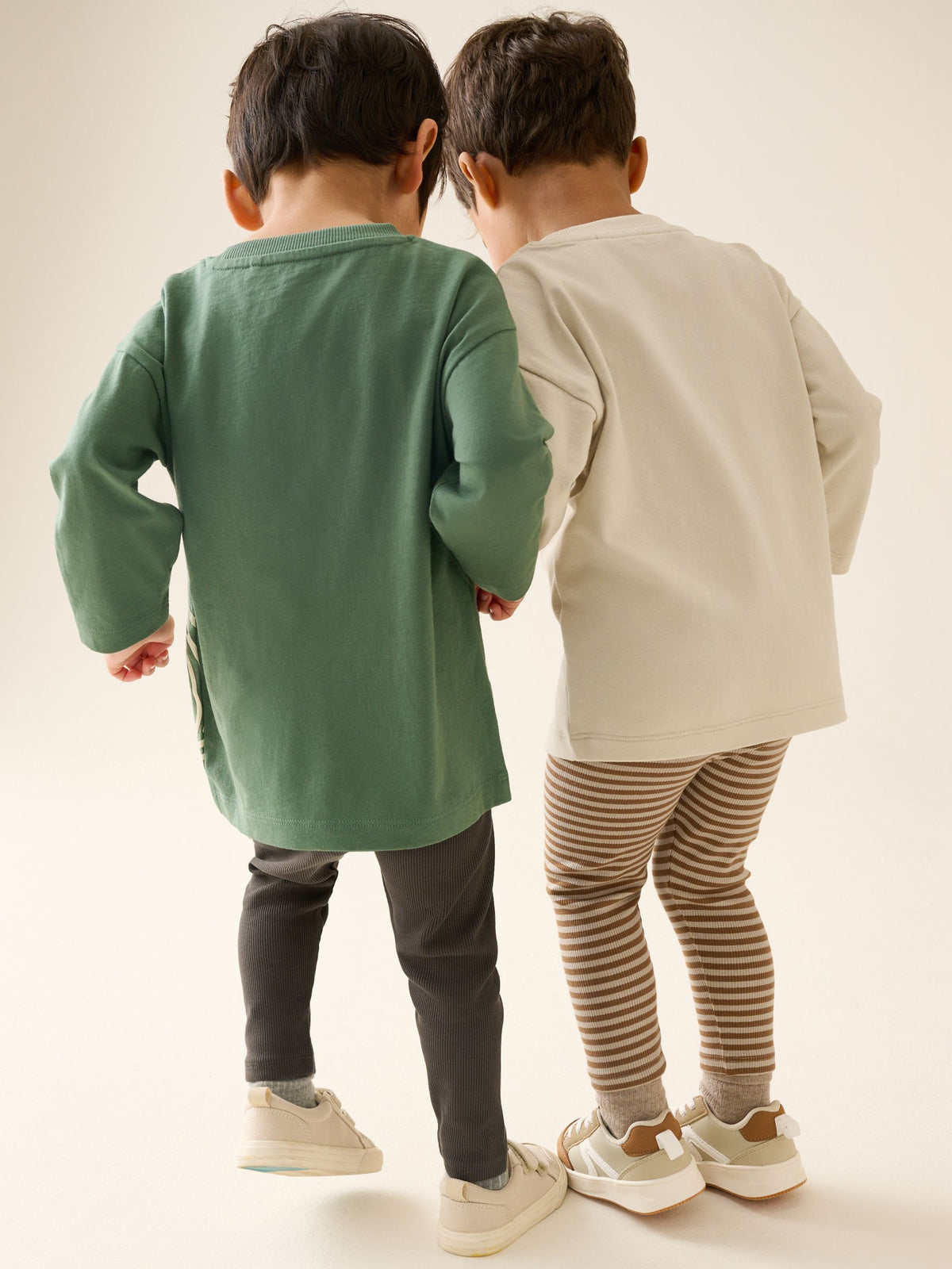 Brown/Cream Woodland Graphic Printed Top and Leggings Set 2 Pack (3mths-7yrs)
