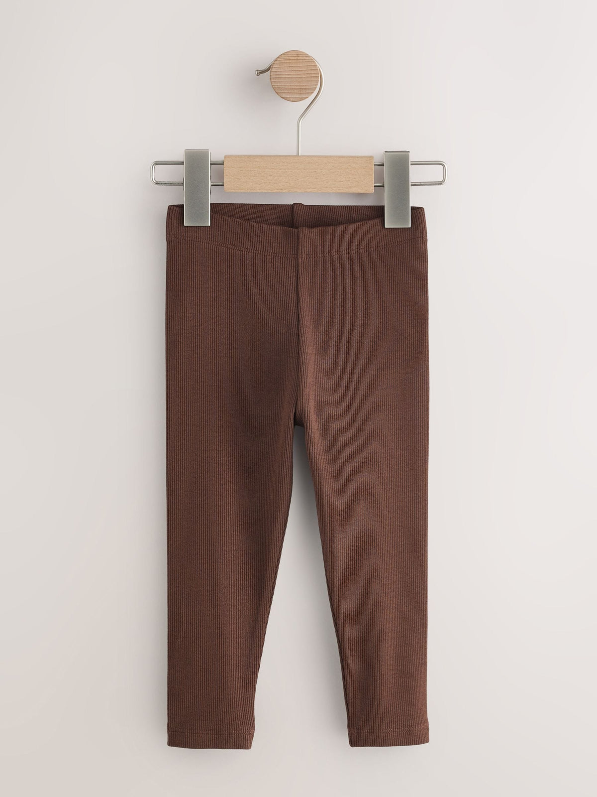 Brown/Grey Ribbed Leggings 5 Pack (3mths-7yrs)