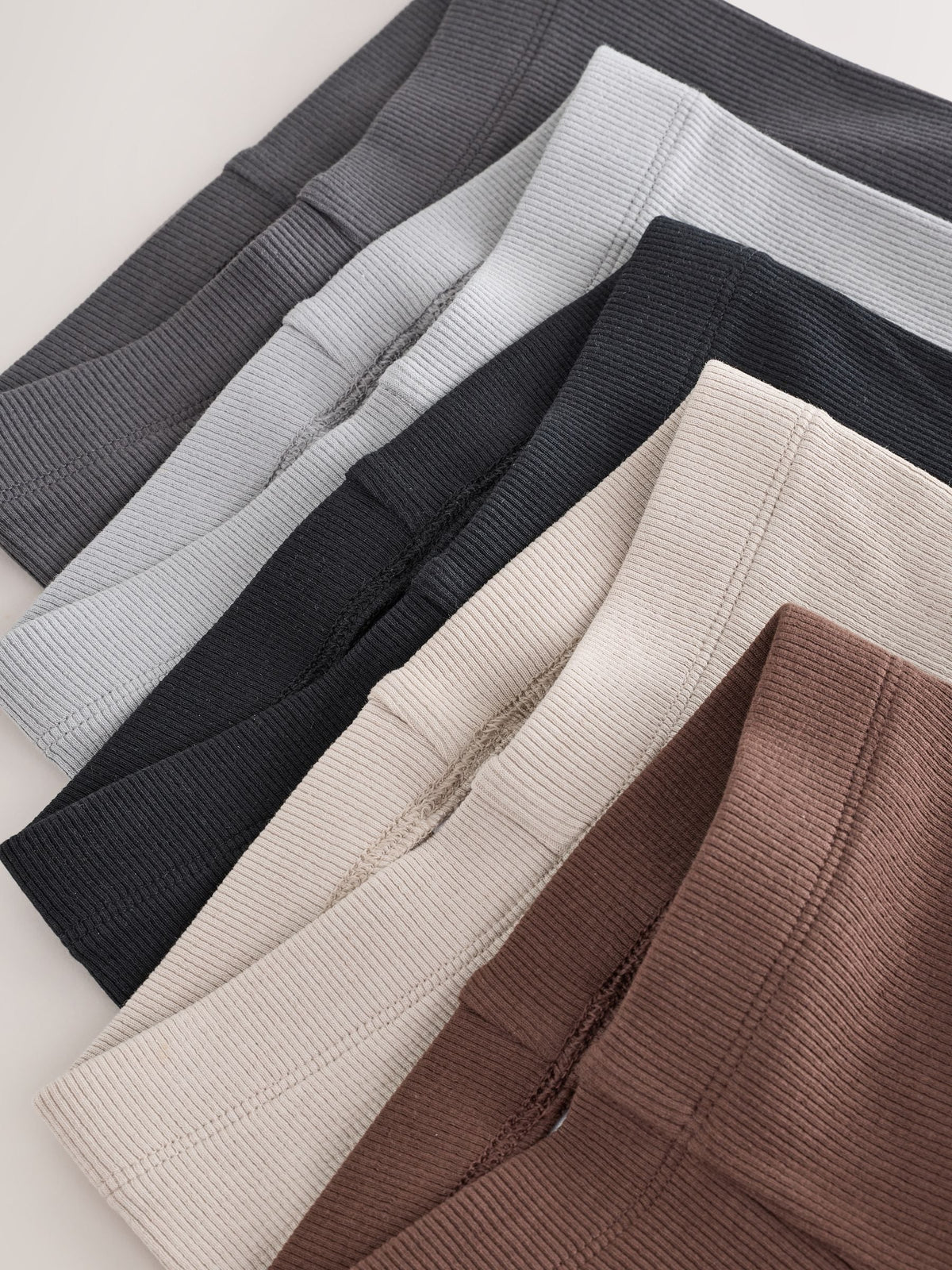 Brown/Grey Ribbed Leggings 5 Pack (3mths-7yrs)
