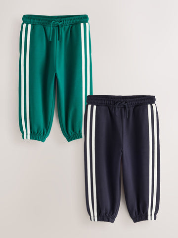 Navy/Green Regular Joggers 2 Pack (3mths-7yrs)