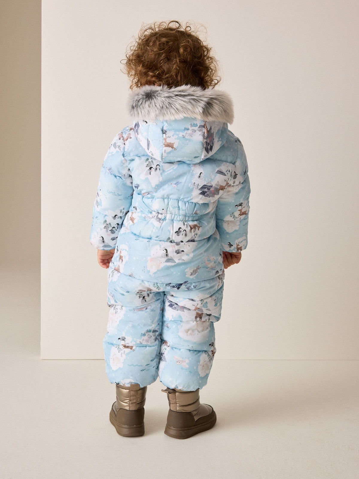 Blue Winter Scene Print Shower Resistant Snowsuit (3mths-7yrs)