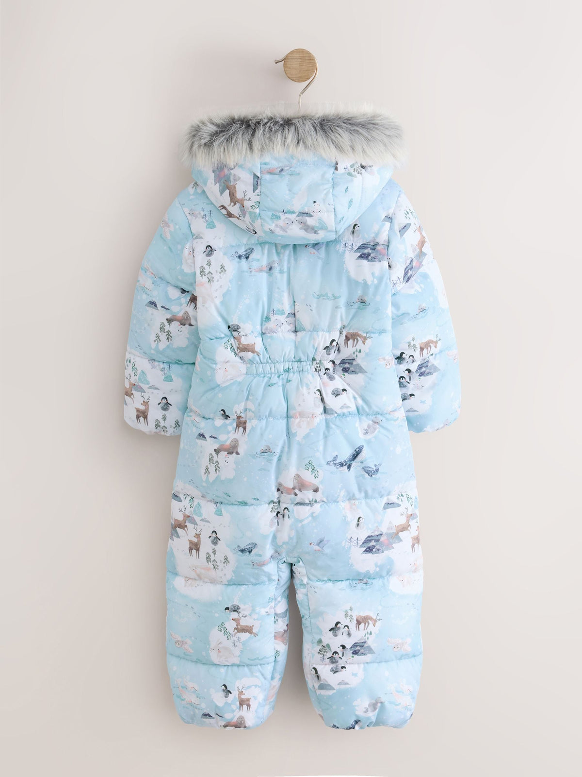 Blue Winter Scene Print Shower Resistant Snowsuit (3mths-7yrs)