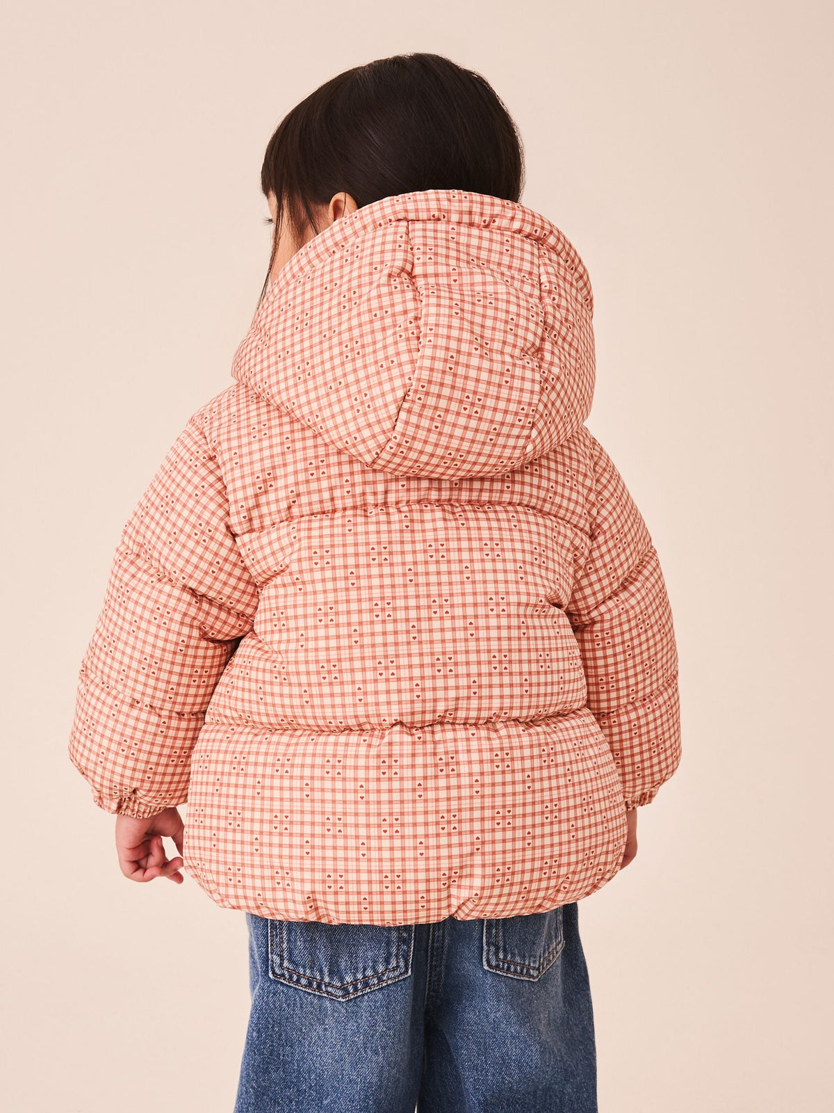 Red Gingham Shower Resistant Padded Coat (3mths-7yrs)