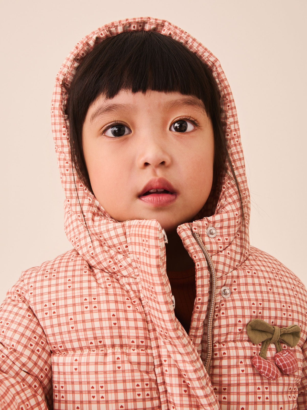 Red Gingham Shower Resistant Padded Coat (3mths-7yrs)