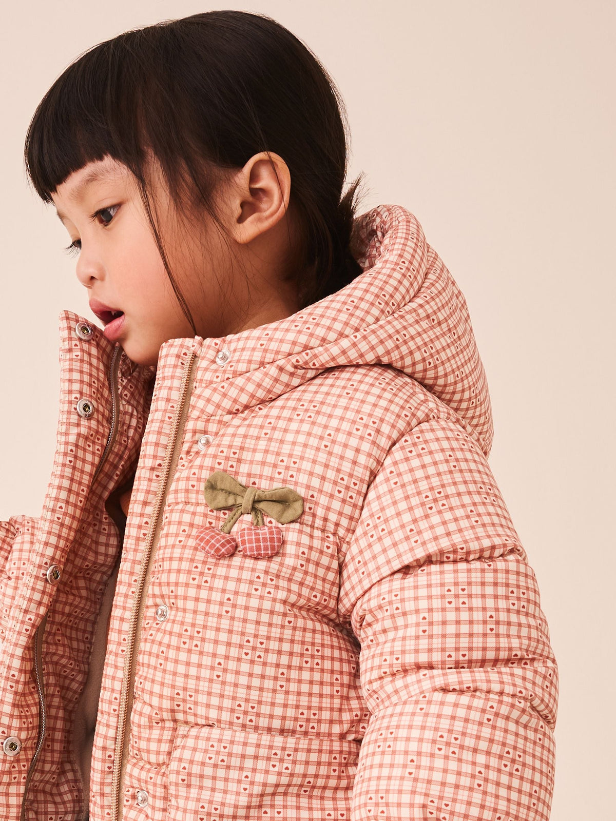 Red Gingham Shower Resistant Padded Coat (3mths-7yrs)