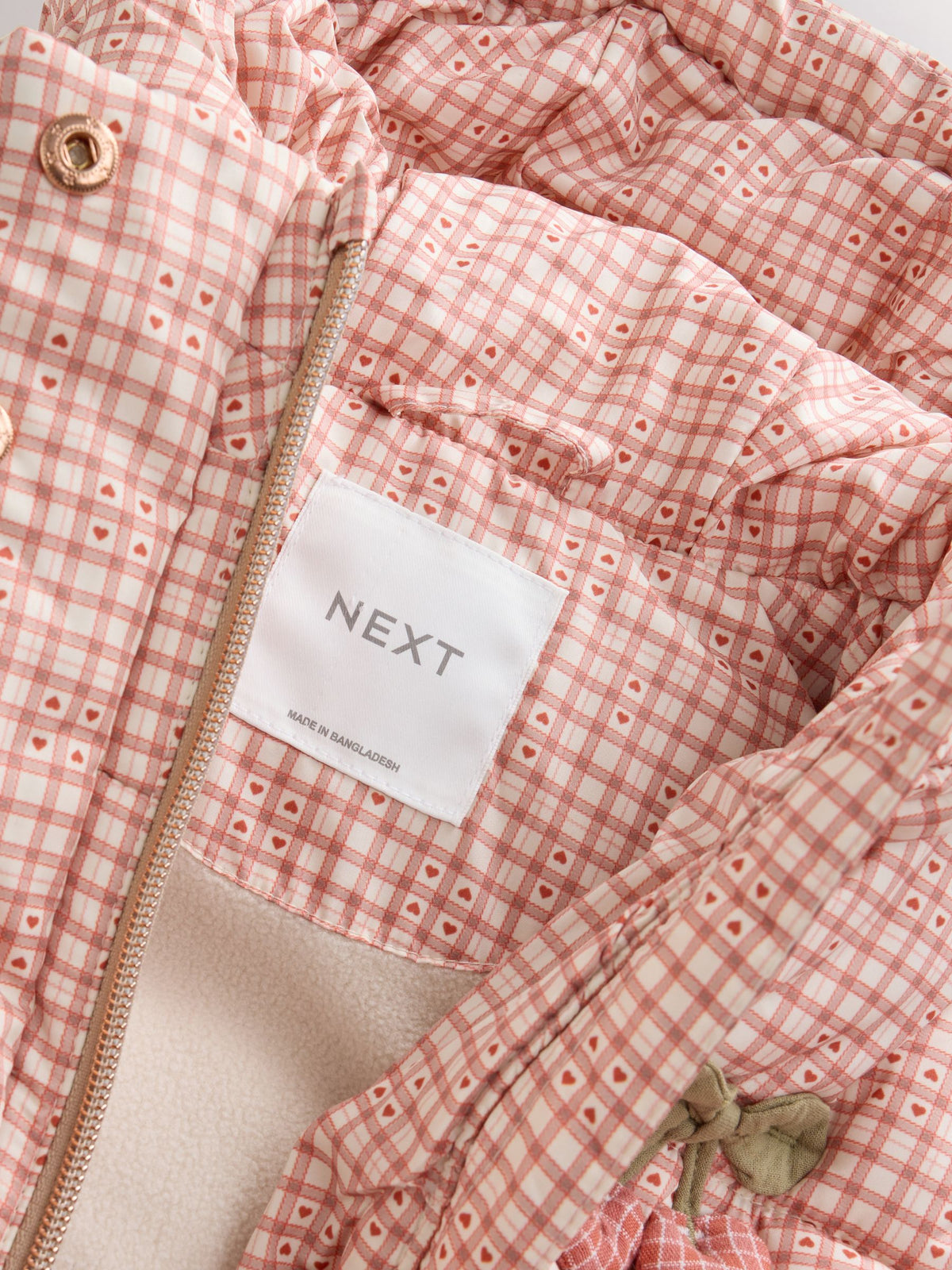 Red Gingham Shower Resistant Padded Coat (3mths-7yrs)