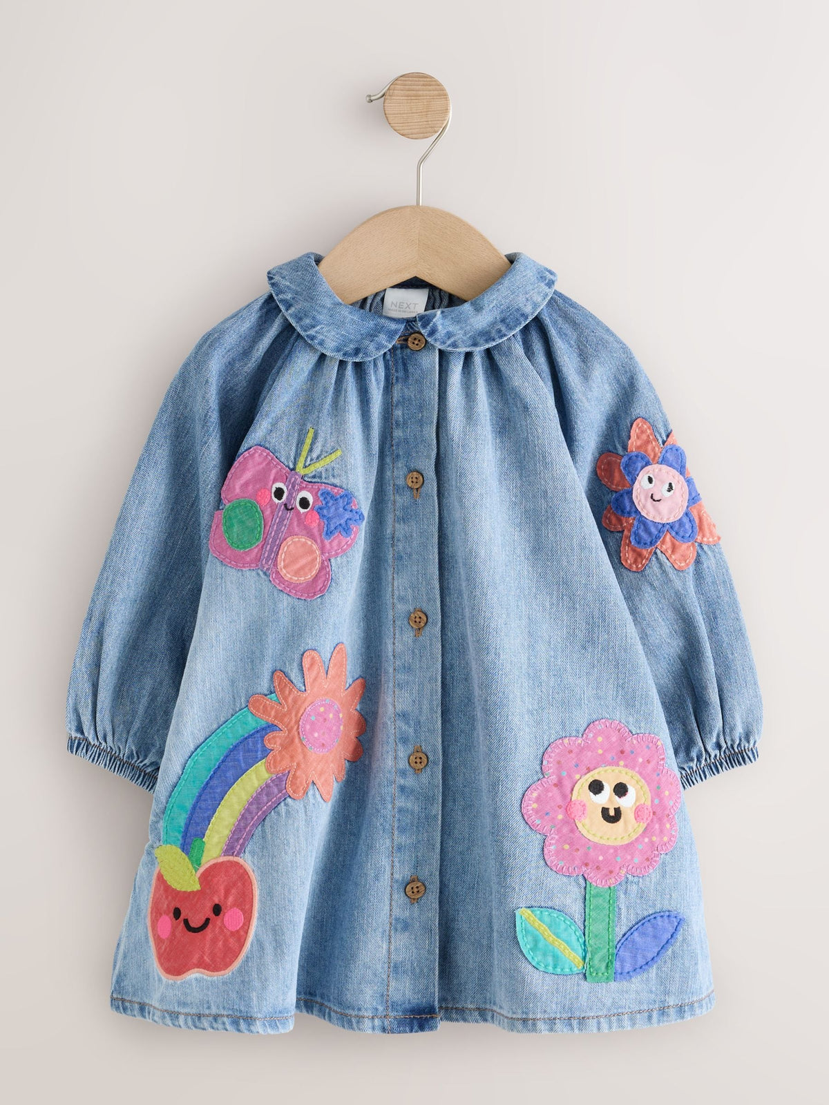 Blue Denim Long Sleeve Dress (3mths-8yrs)