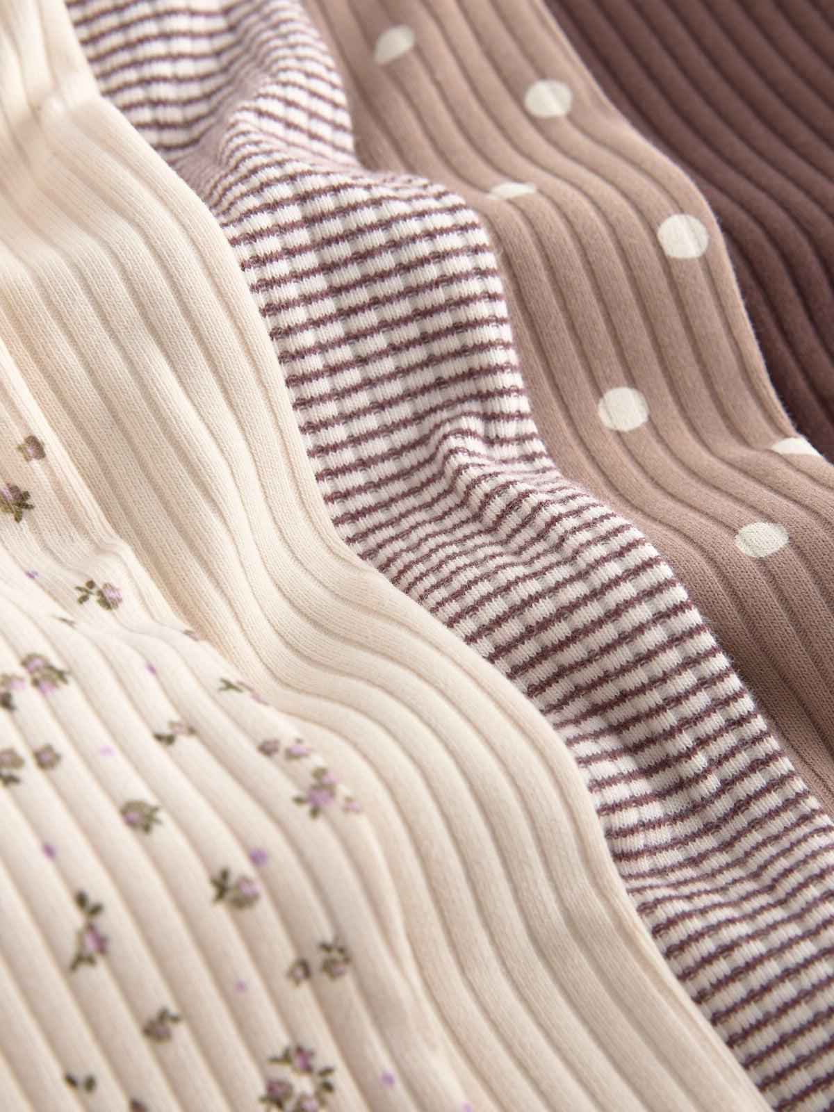 Neutral Ribbed Flare Leggings 5 Pack (3mths-7yrs)