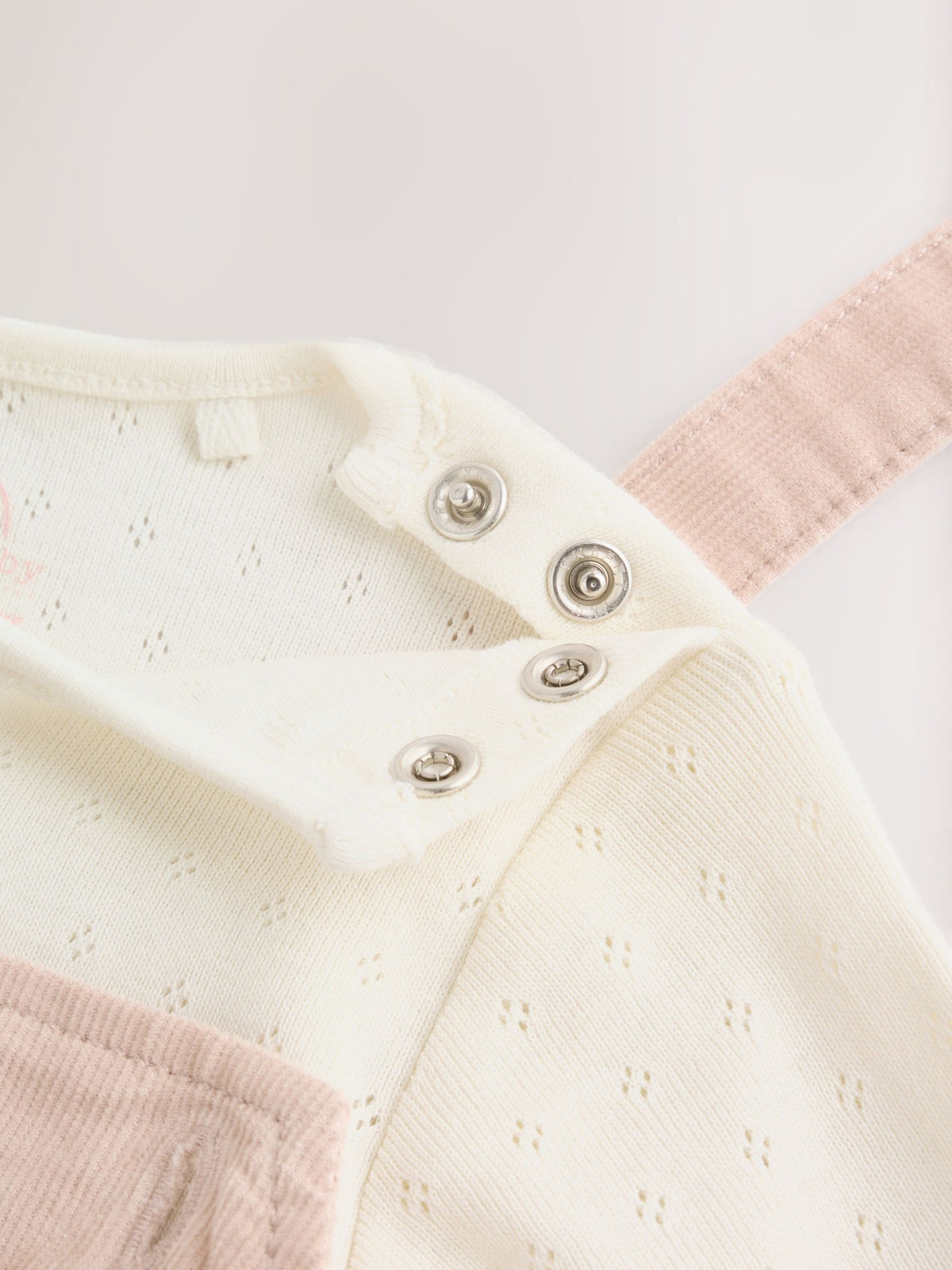 Ecru Bunny Baby Cord Dungarees And Long Sleeve Bodysuits 2 Piece Set (0mths-2yrs)