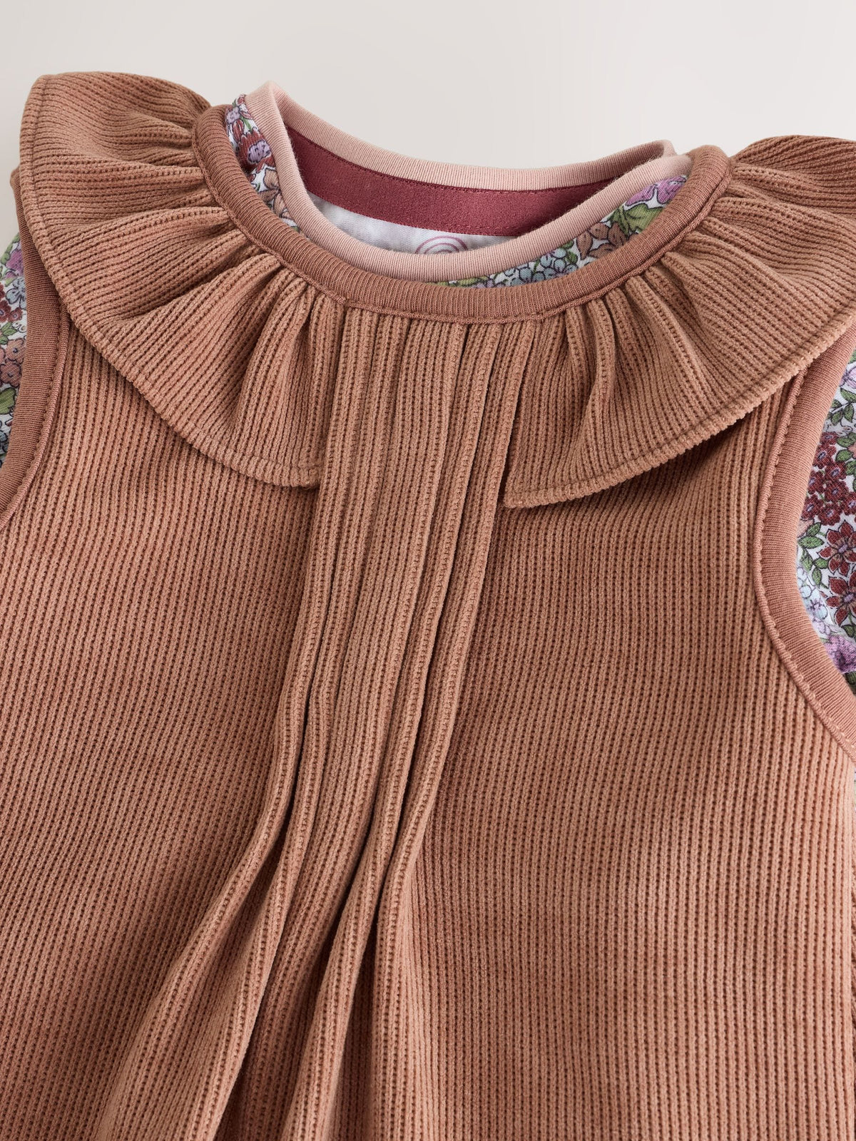 Chocolate Brown Corduroy Baby Long Sleeve Bodysuit And Dungarees Set 2 Piece (0mths-2yrs)