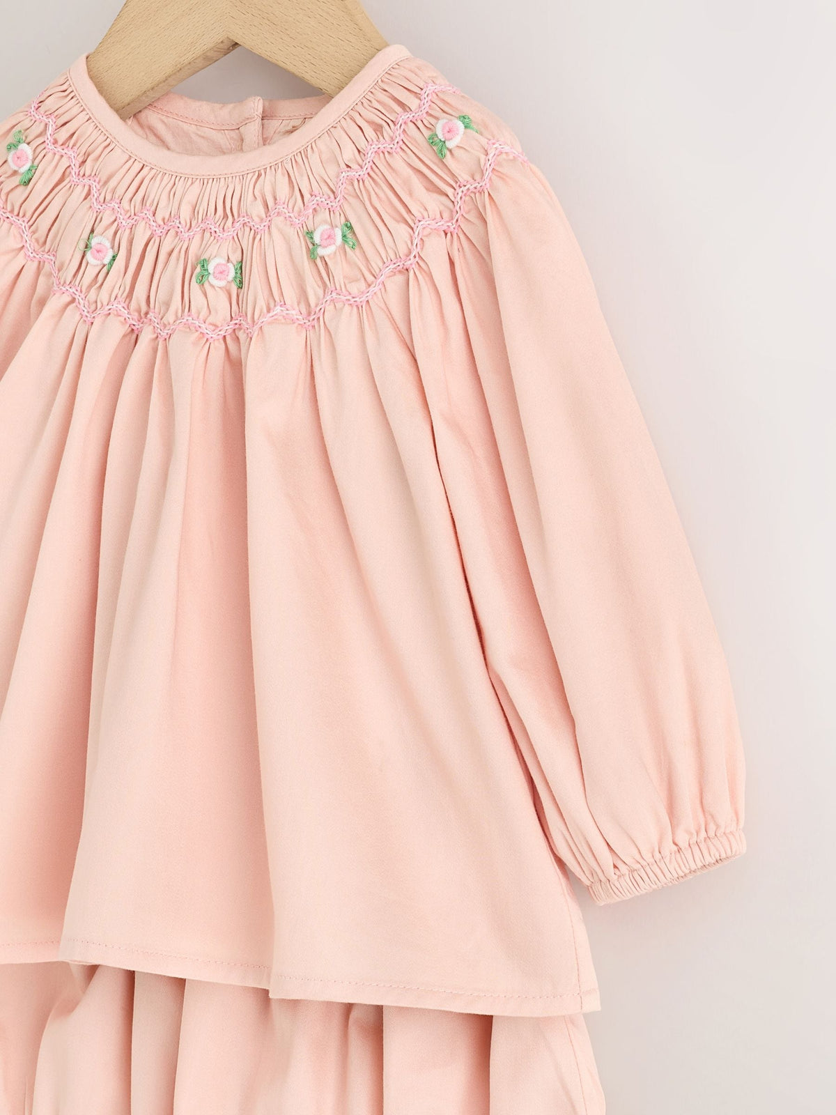 Pink Smock Woven Top, Shorts and Socks Baby Set 2 Piece (0mths-2yrs)
