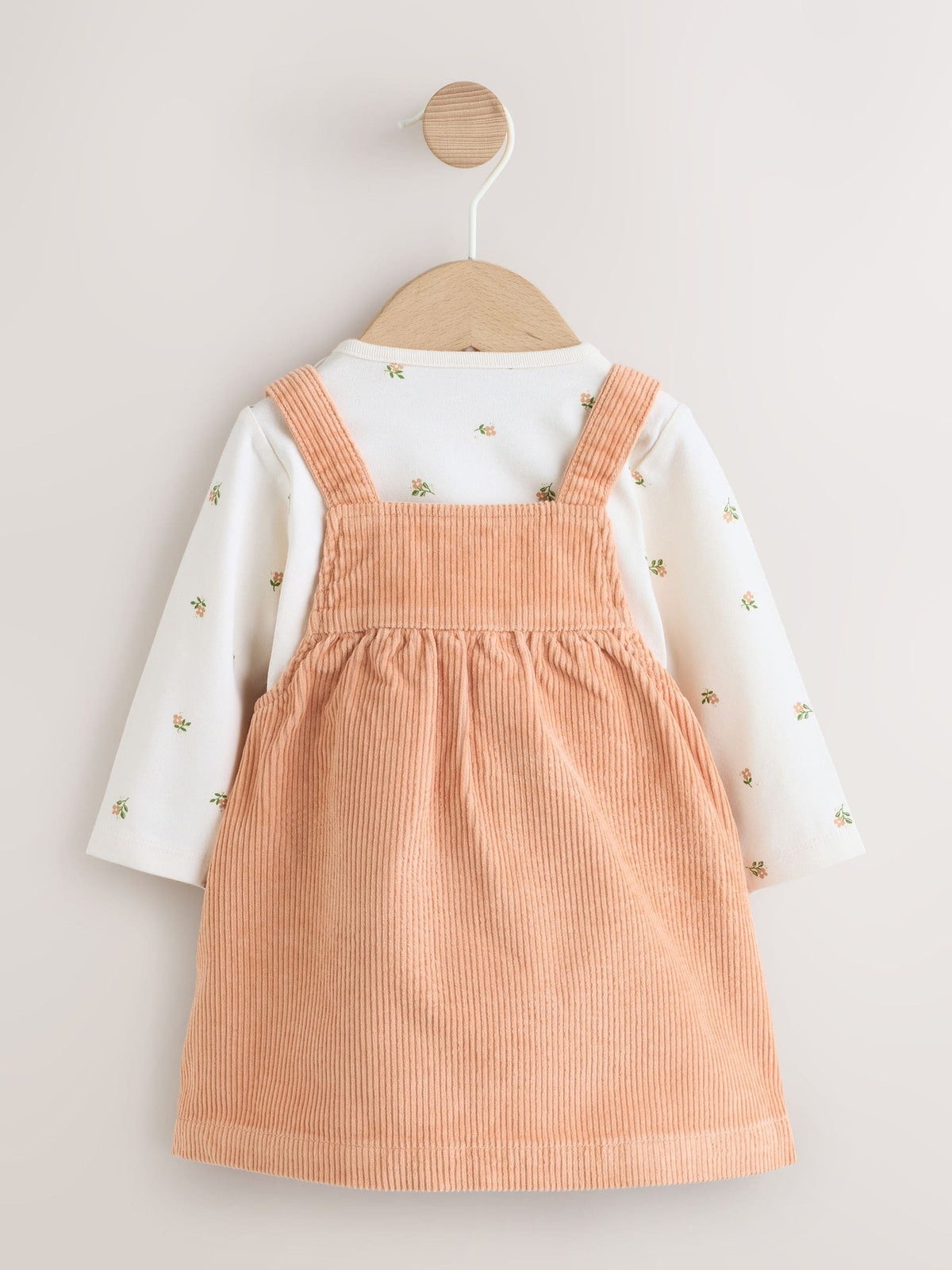 Rust Brown Cord Baby Bodysuit And Pinafore Set 2 Piece (0mths-2yrs)