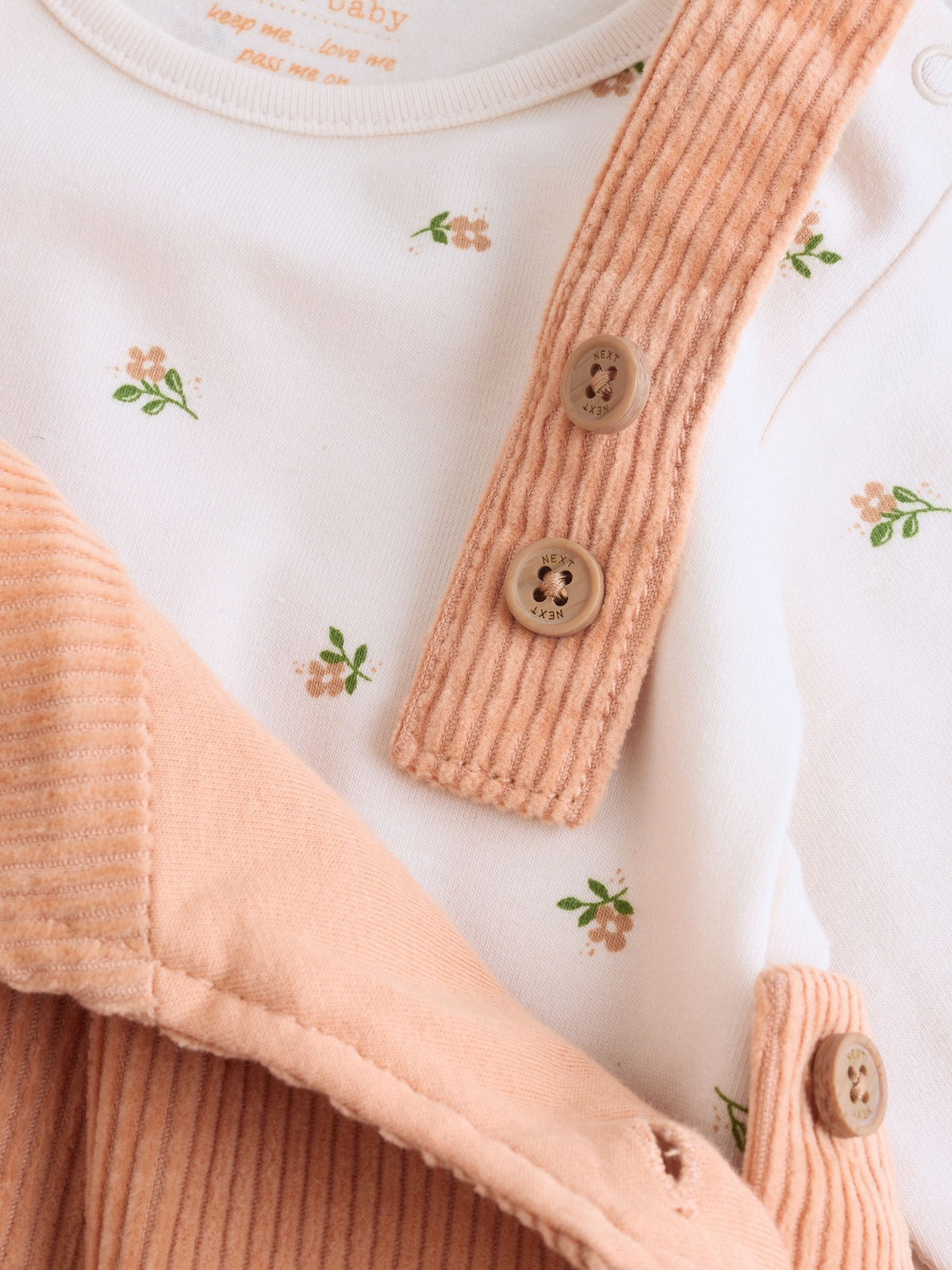 Rust Brown Cord Baby Bodysuit And Pinafore Set 2 Piece (0mths-2yrs)