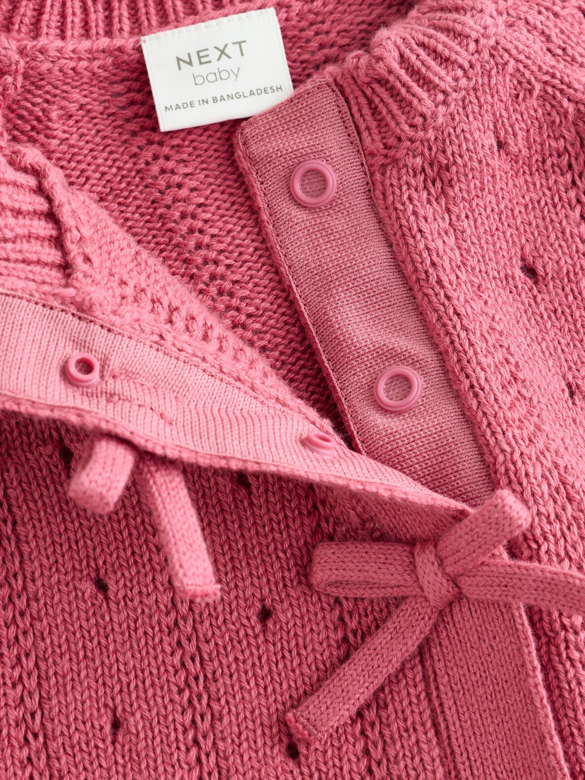Pink Frill Knitted Bow Baby Cardigan & Leggings Set 2 Piece (0mths-2yrs)