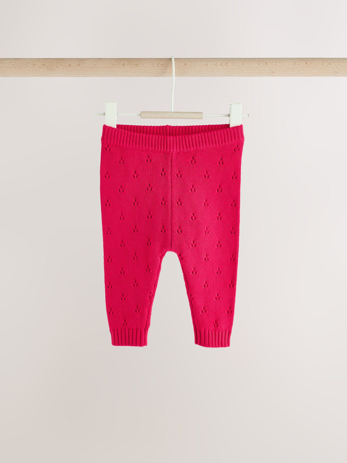 Red Stripe Knitted Bow Cardigan and Leggings Baby 2 Piece Set (0mths-2yrs)
