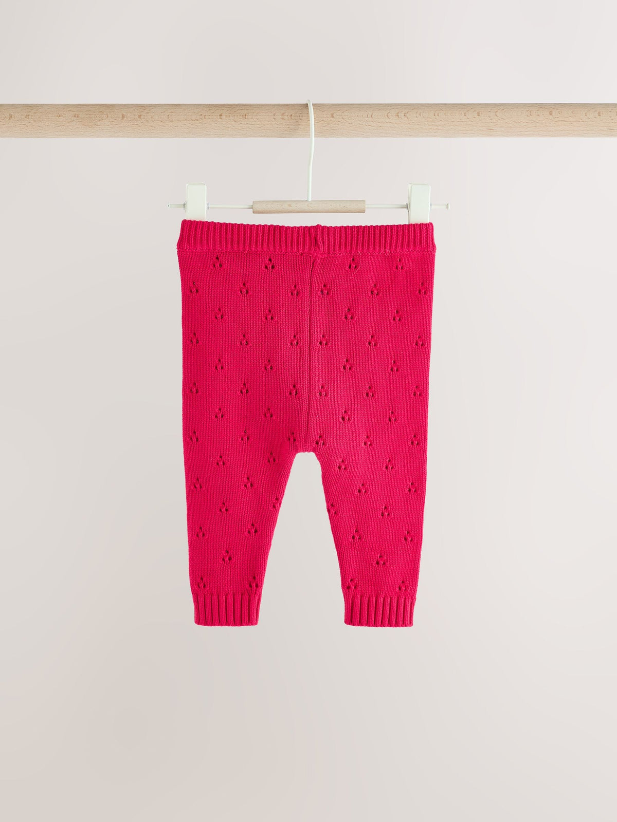 Red Stripe Knitted Bow Cardigan and Leggings Baby 2 Piece Set (0mths-2yrs)