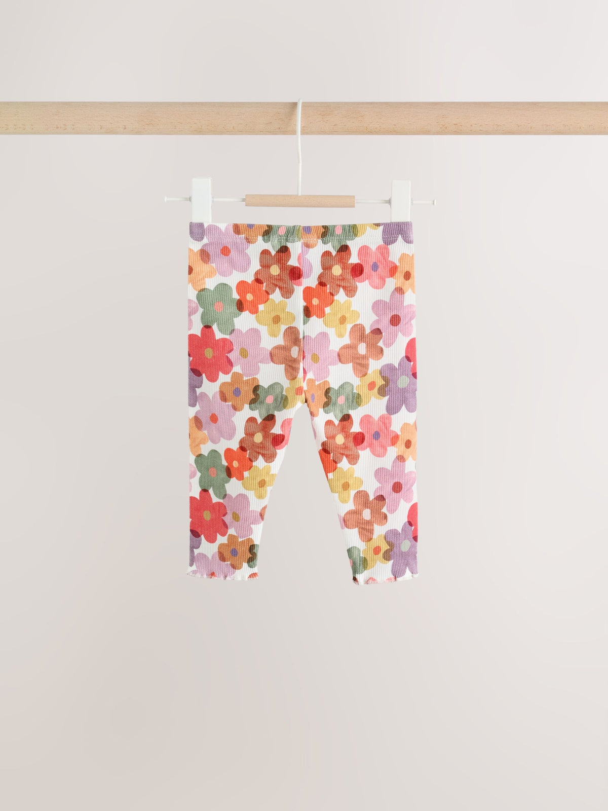 White Floral Peplum Top and Leggings Baby Set (0mths-2yrs)