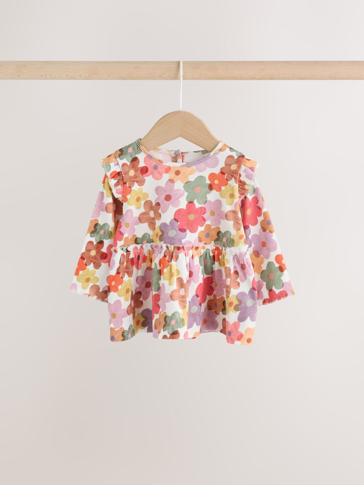 White Floral Peplum Top and Leggings Baby Set (0mths-2yrs)