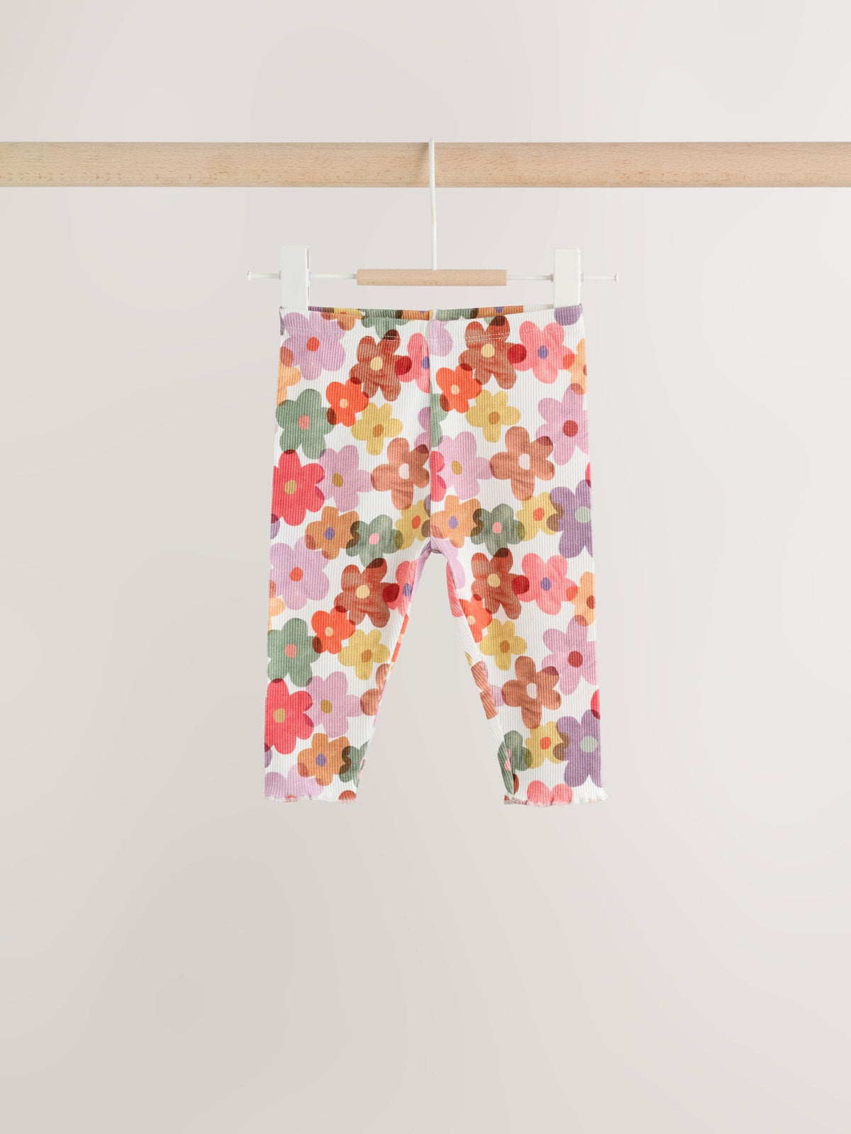 White Floral Peplum Top and Leggings Baby Set (0mths-2yrs)