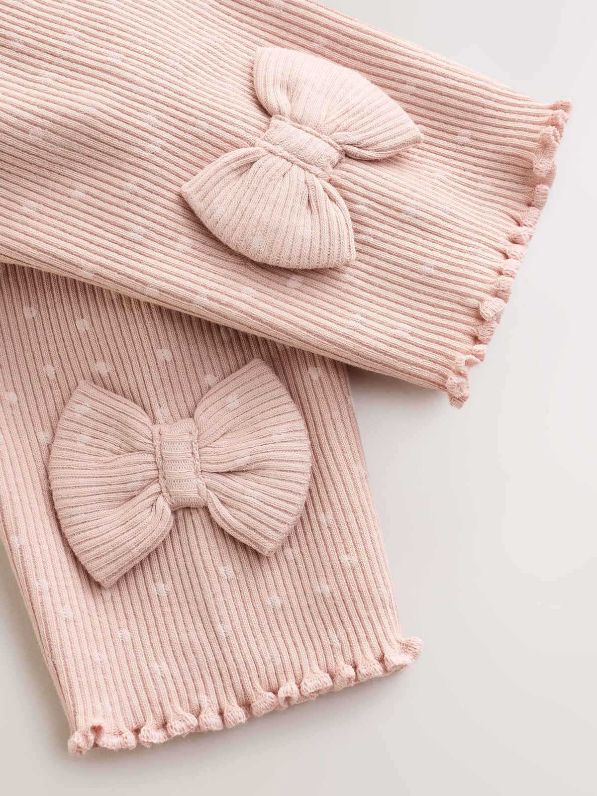 Pink/Cream Fur Baby Gilet Top and Leggings 3 Piece Set (0mths-2yrs)