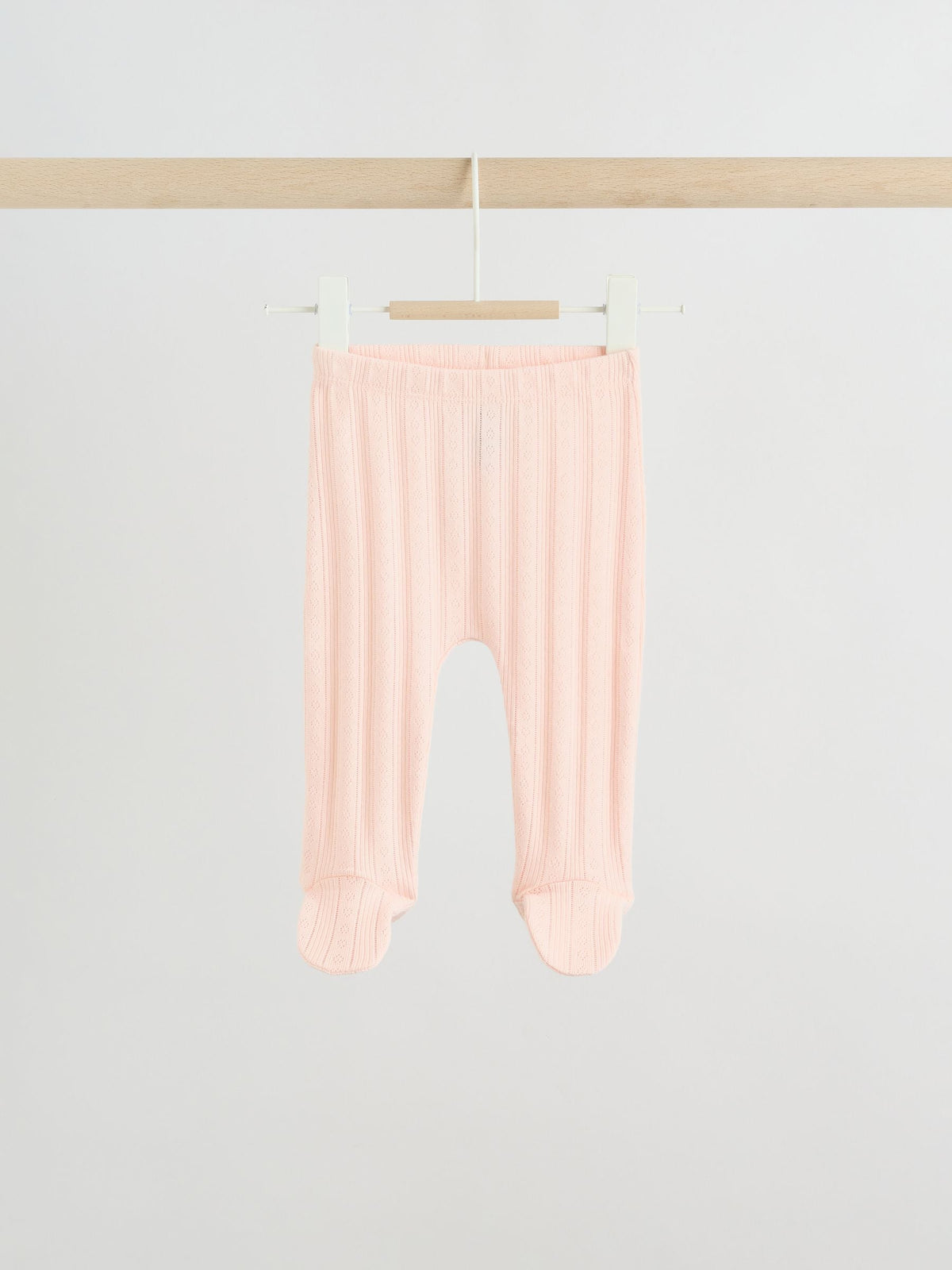 Pink Pointelle Bodysuit Leggings And Cardigan Baby Set 3 Piece (0-9mths)