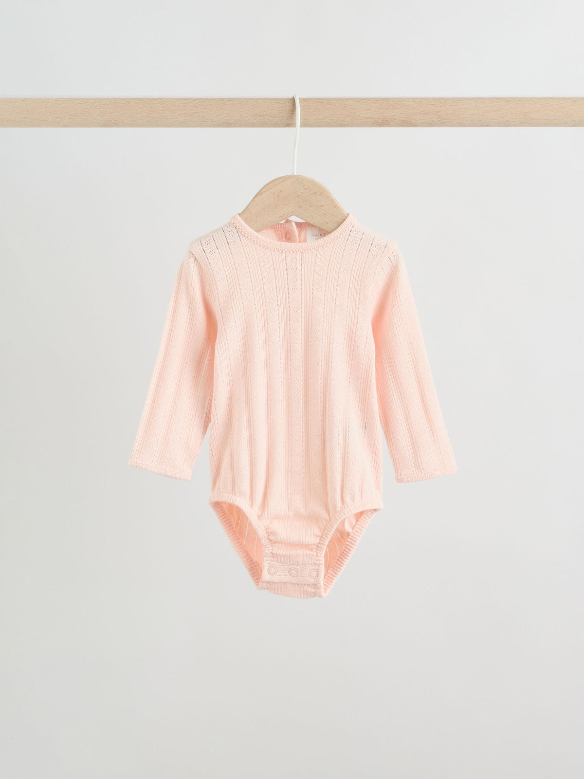Pink Pointelle Bodysuit Leggings And Cardigan Baby Set 3 Piece (0-9mths)