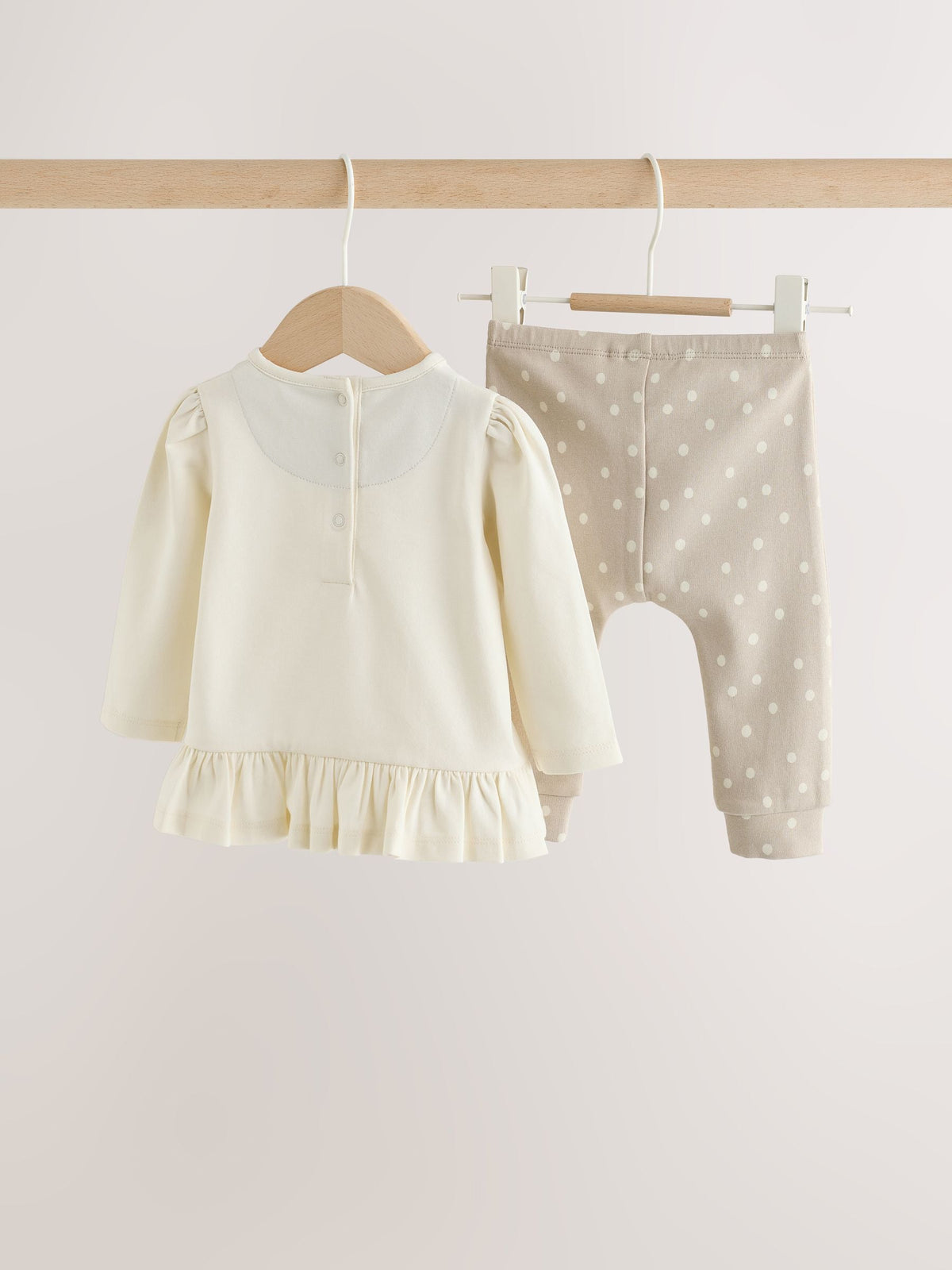 Ecru Bunny Baby Top And Legging 2 Piece Set (0mths-2yrs)