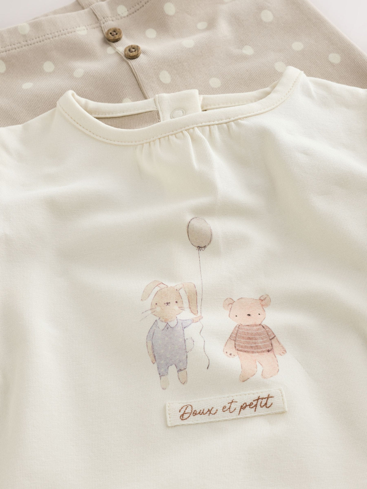 Ecru Bunny Baby Top And Legging 2 Piece Set (0mths-2yrs)