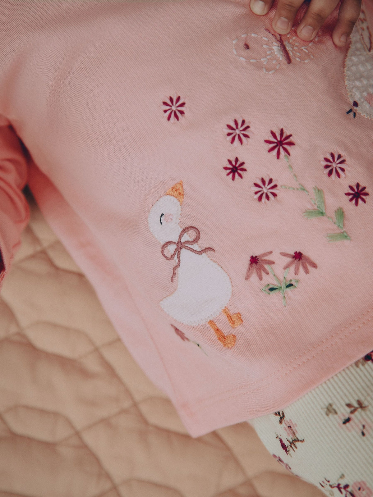 Pink Bunny Long Sleeve Top and Leggings Baby 2 Piece Set (0mths-2yrs)