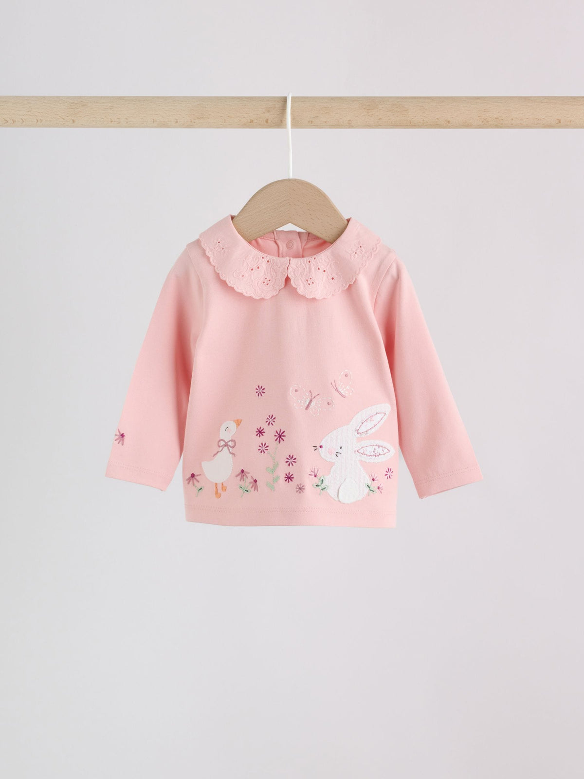 Pink Bunny Long Sleeve Top and Leggings Baby 2 Piece Set (0mths-2yrs)