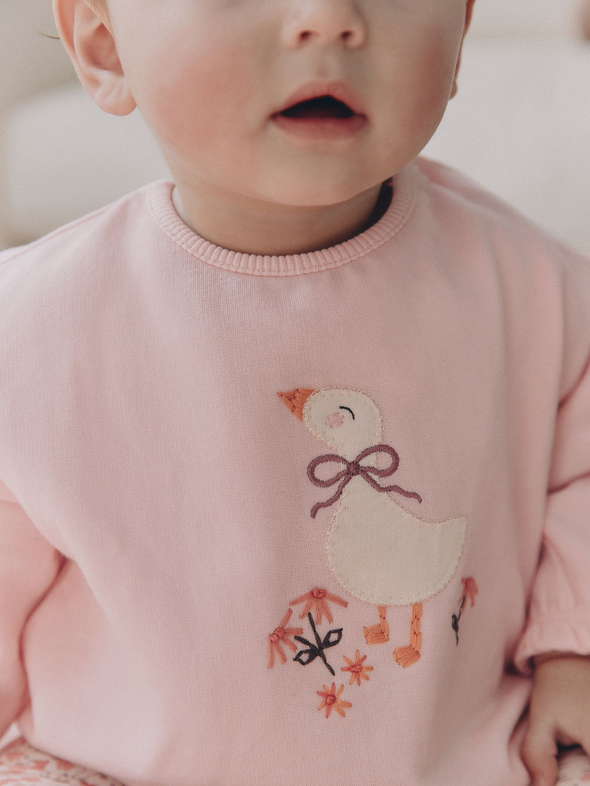 Pink Duck Sweat Top and Leggings Set (0mths-2yrs)