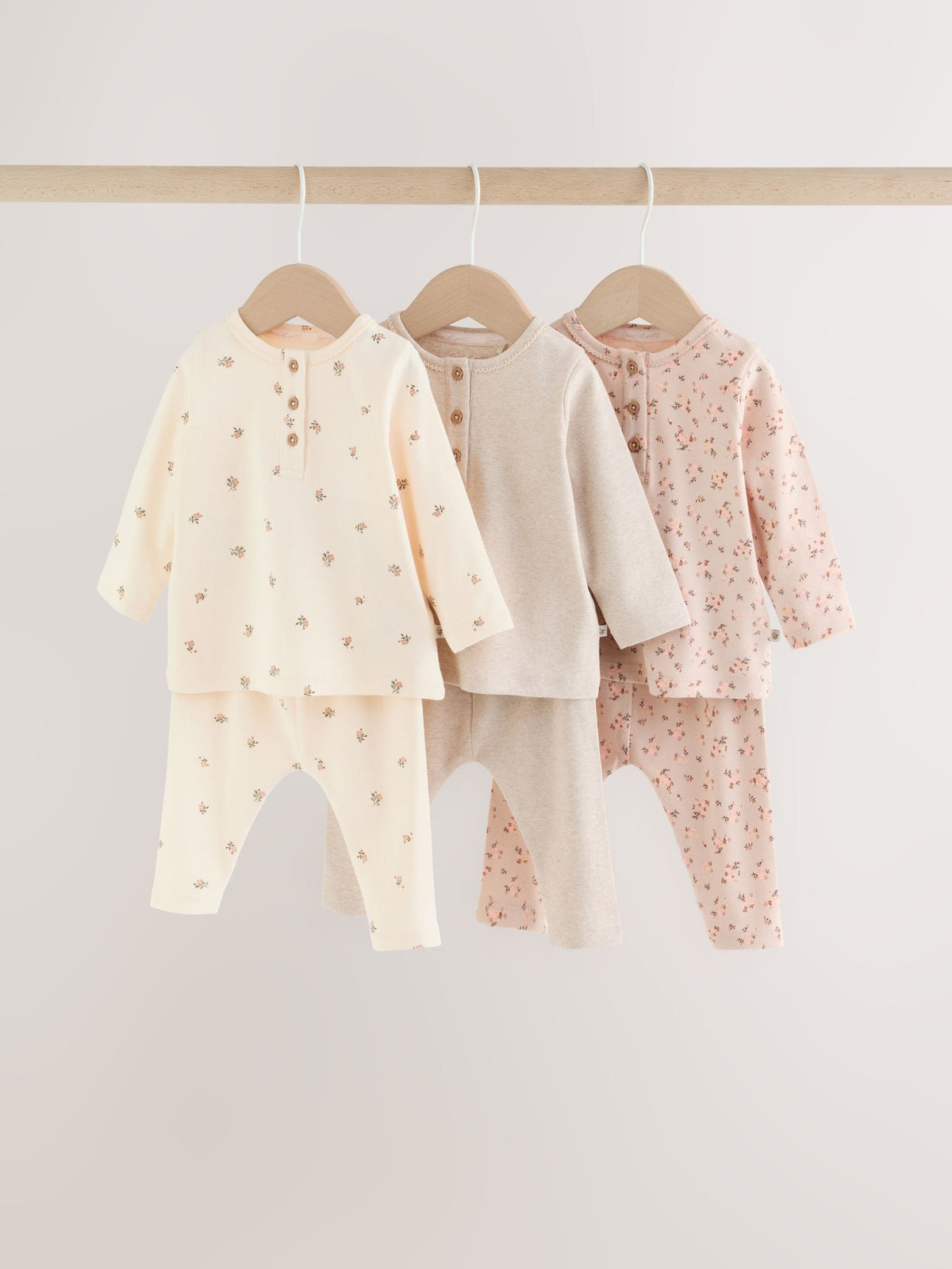 Ditsy Floral Long Sleeve T-Shirt And Leggings Baby 6 Piece Set (0mths-2yrs)
